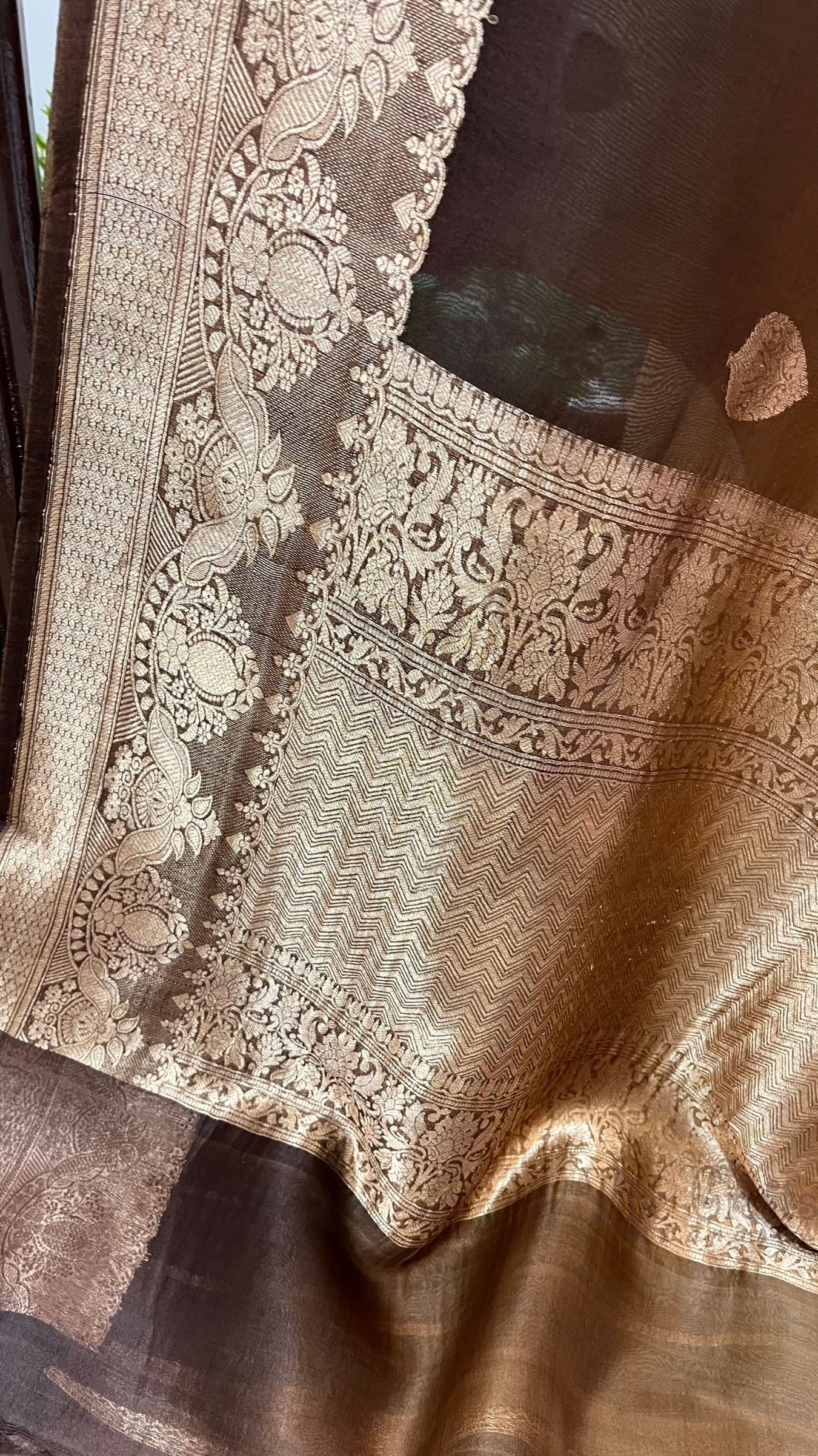 Pure Kora Silk Handloom Banarasi Saree