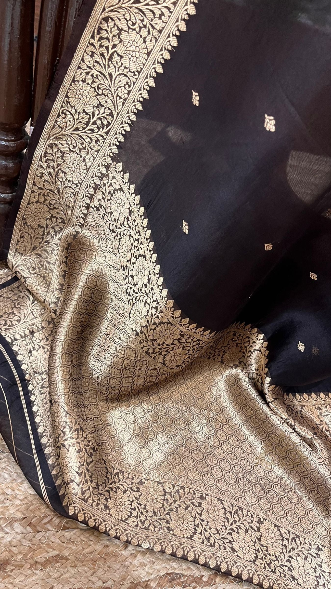 Pure Kora Silk Handloom Banarasi Saree