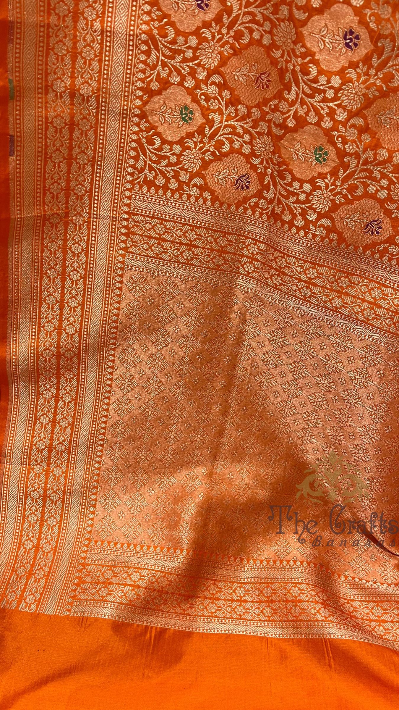 Pure Katan Silk Handloom Banarasi Saree - Tanchui Brocade Meenakari