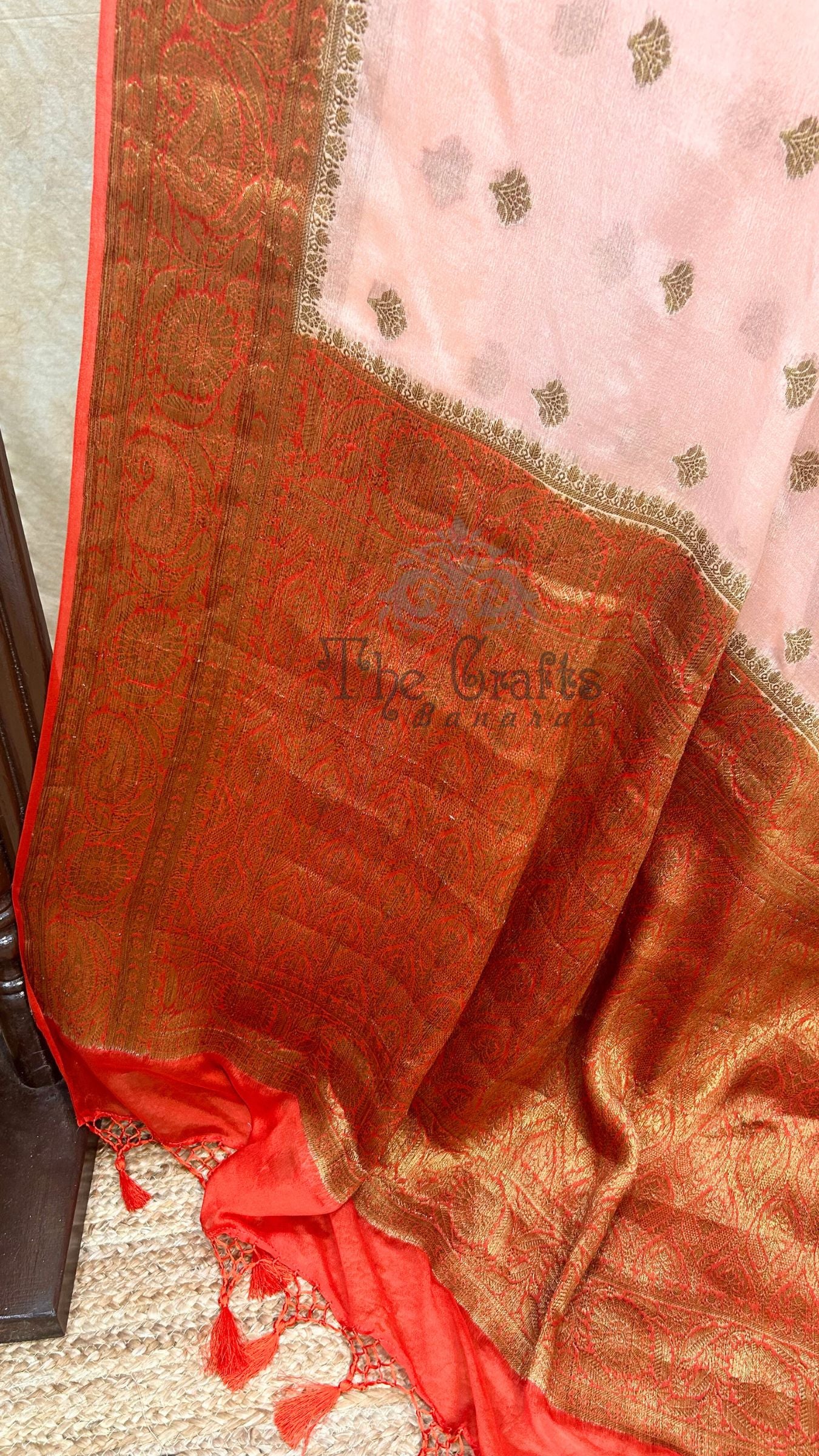 Pure Khaddi Chiffon Banarasi Saree