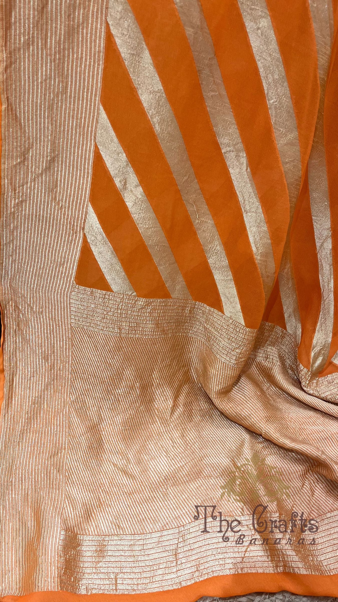Khaddi Georgette Handloom Banarasi Saree