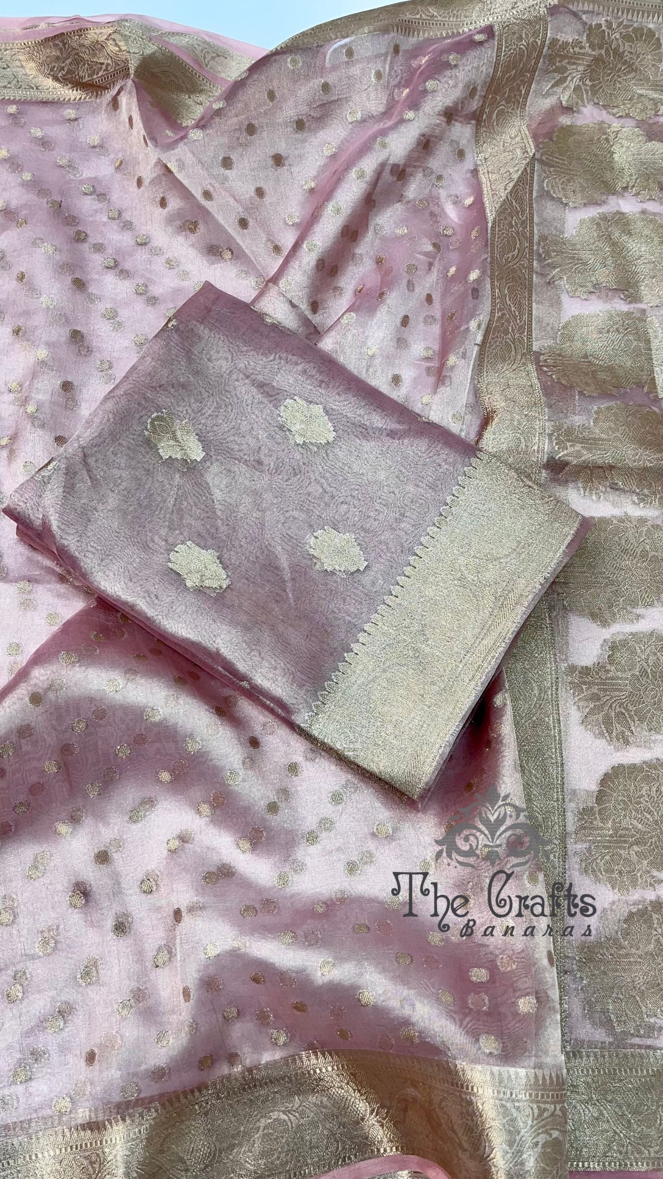 Pure Tissue Silk Banarasi Dress Material