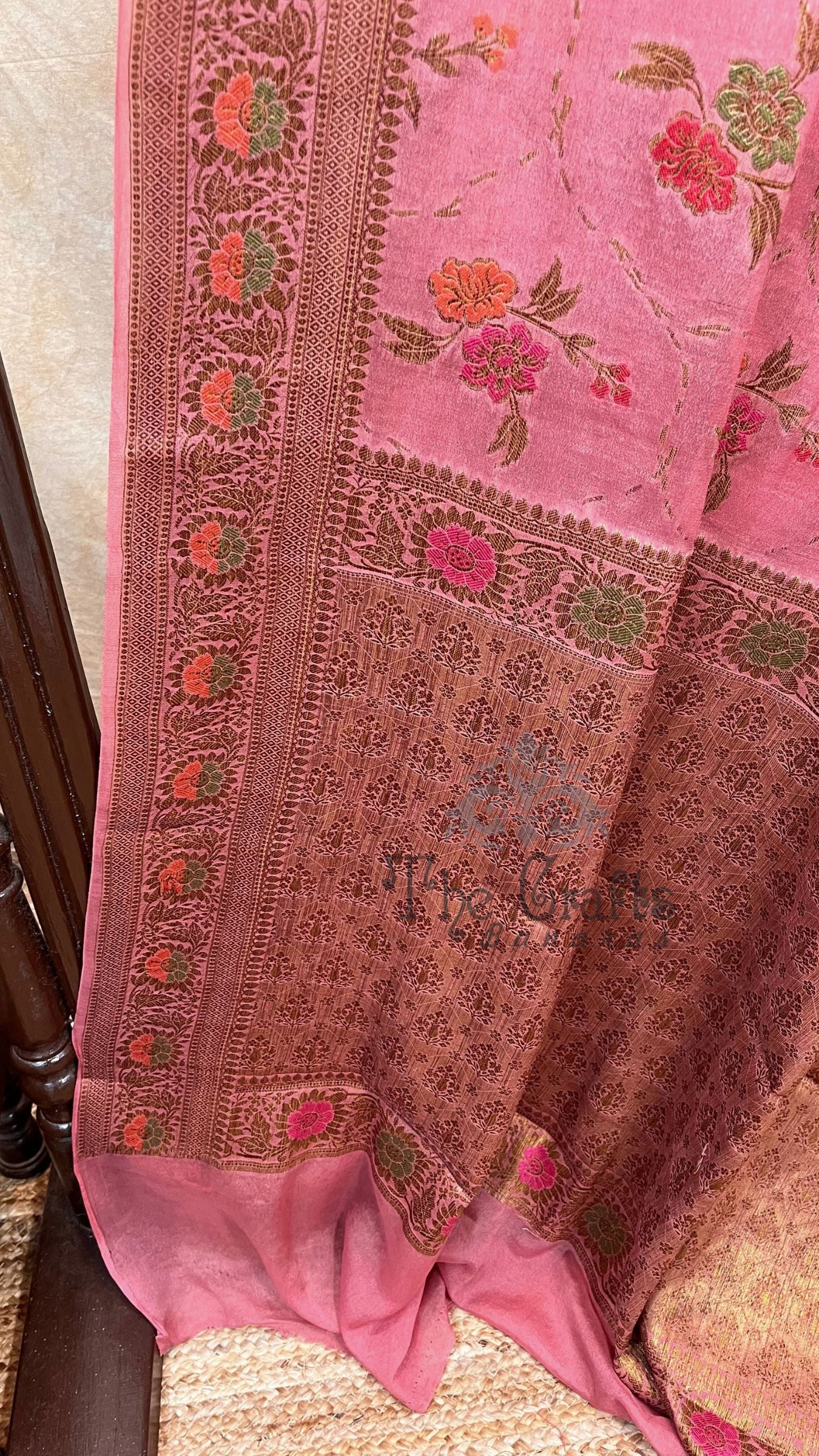 Pure Khaddi Chiffon Banarasi Saree