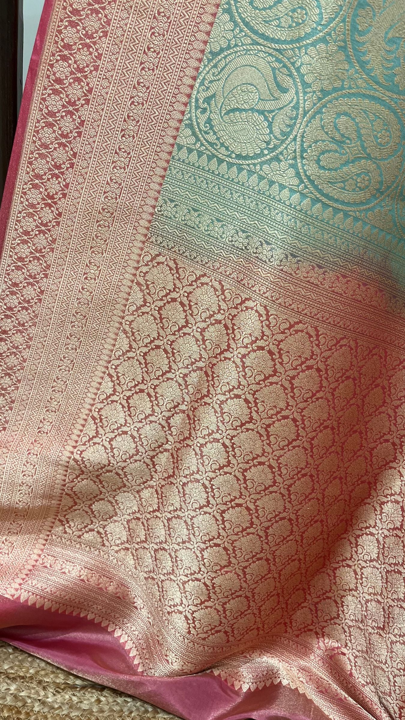 Pure Katan Tissue Silk Handloom Banarasi Saree - Tanchui Brocade