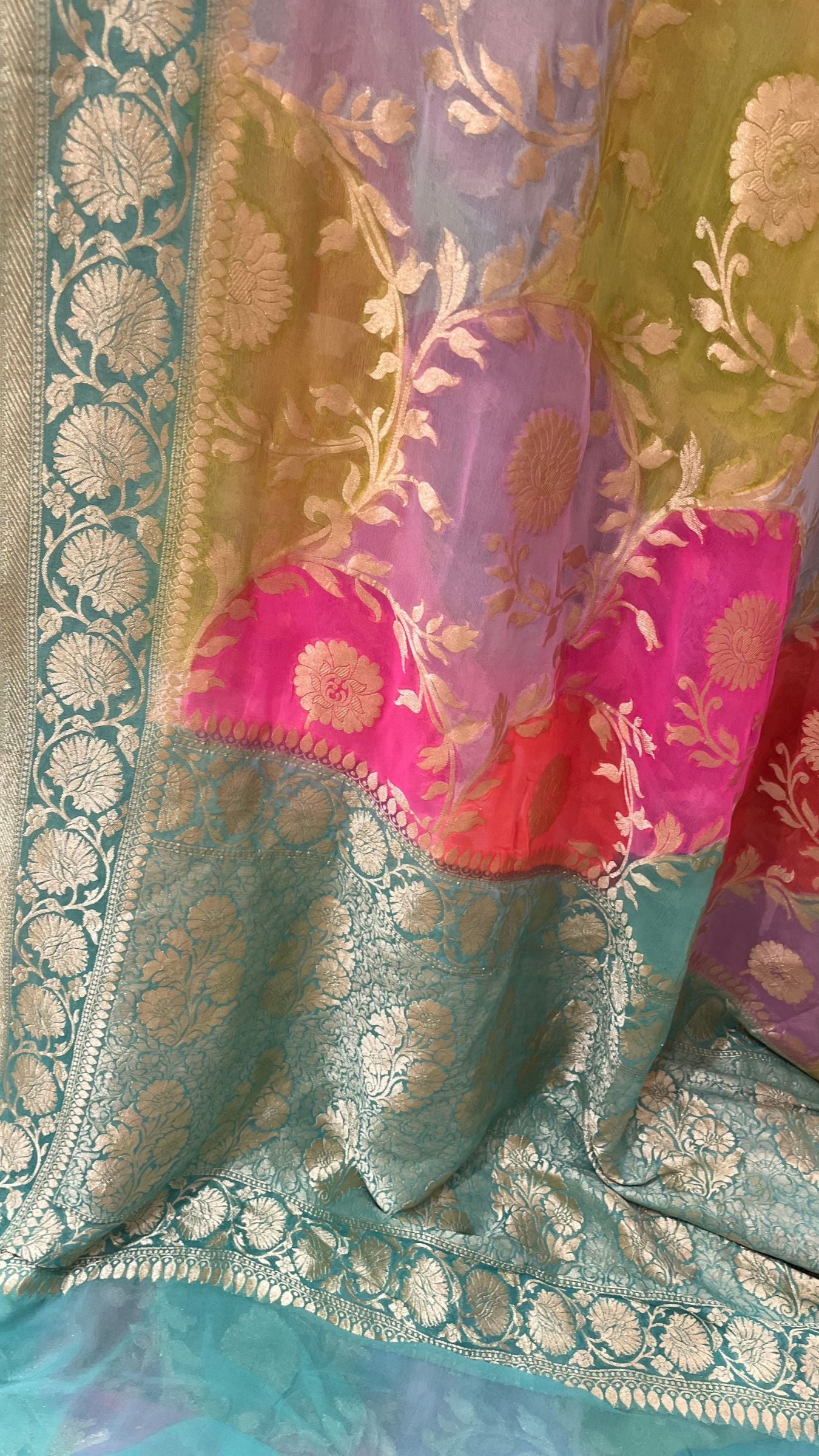 Khaddi Georgette Handloom Banarasi Saree