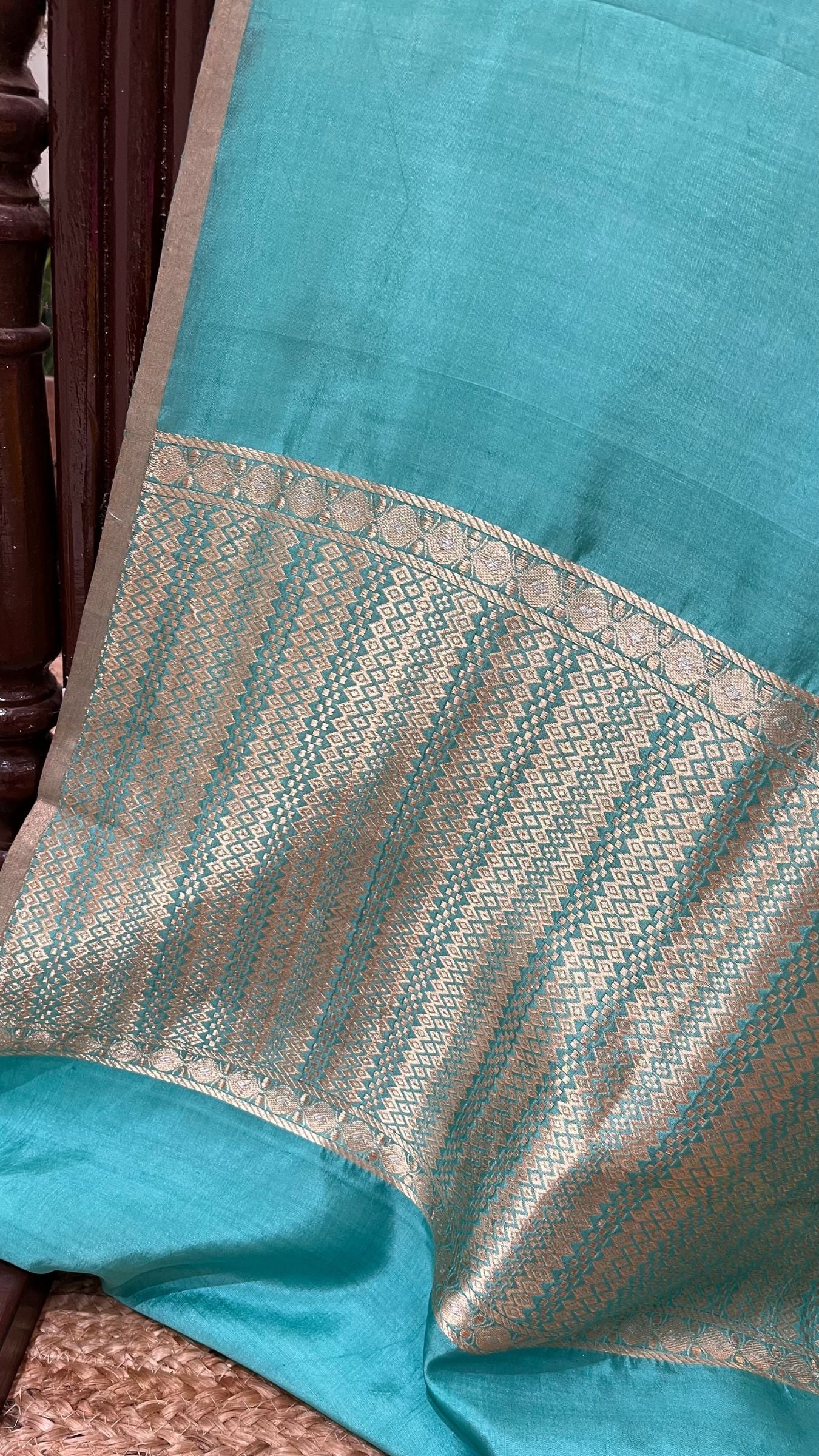 Pure  Mango Silk Handloom Banarasi Saree