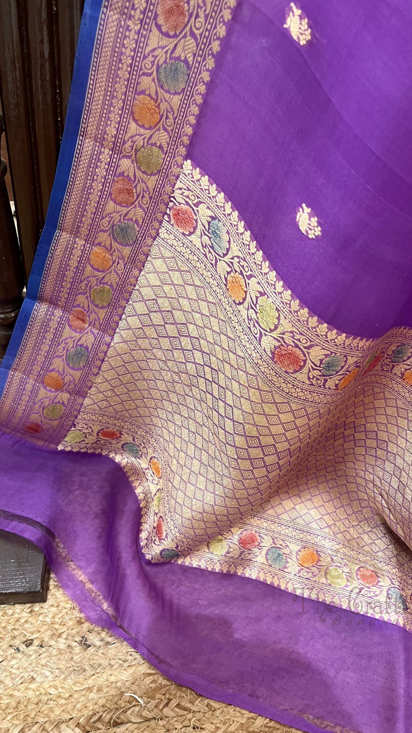 Pure Kora Silk Handloom Banarasi Saree