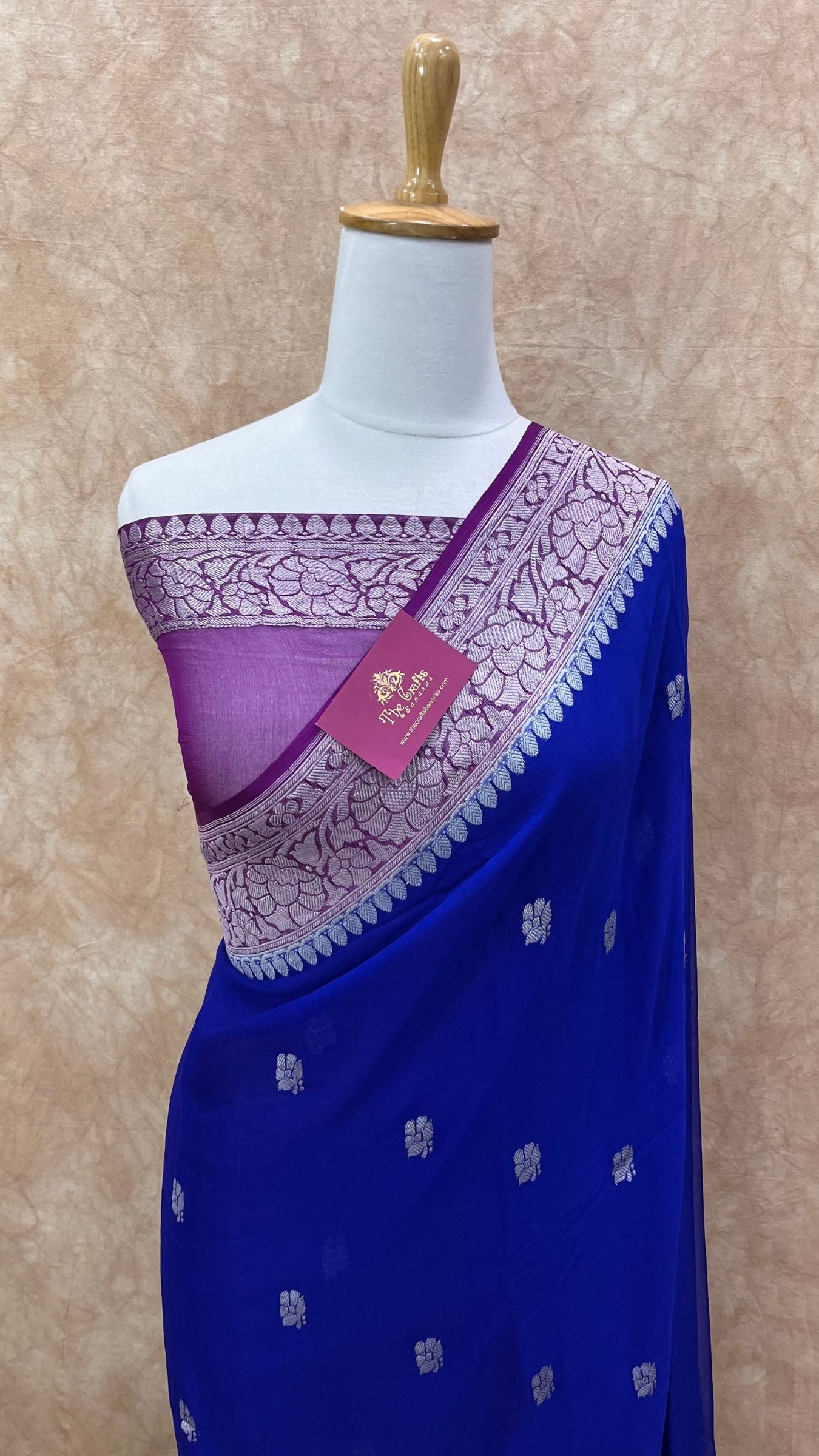 Pure Georgette Handloom Banarasi Saree