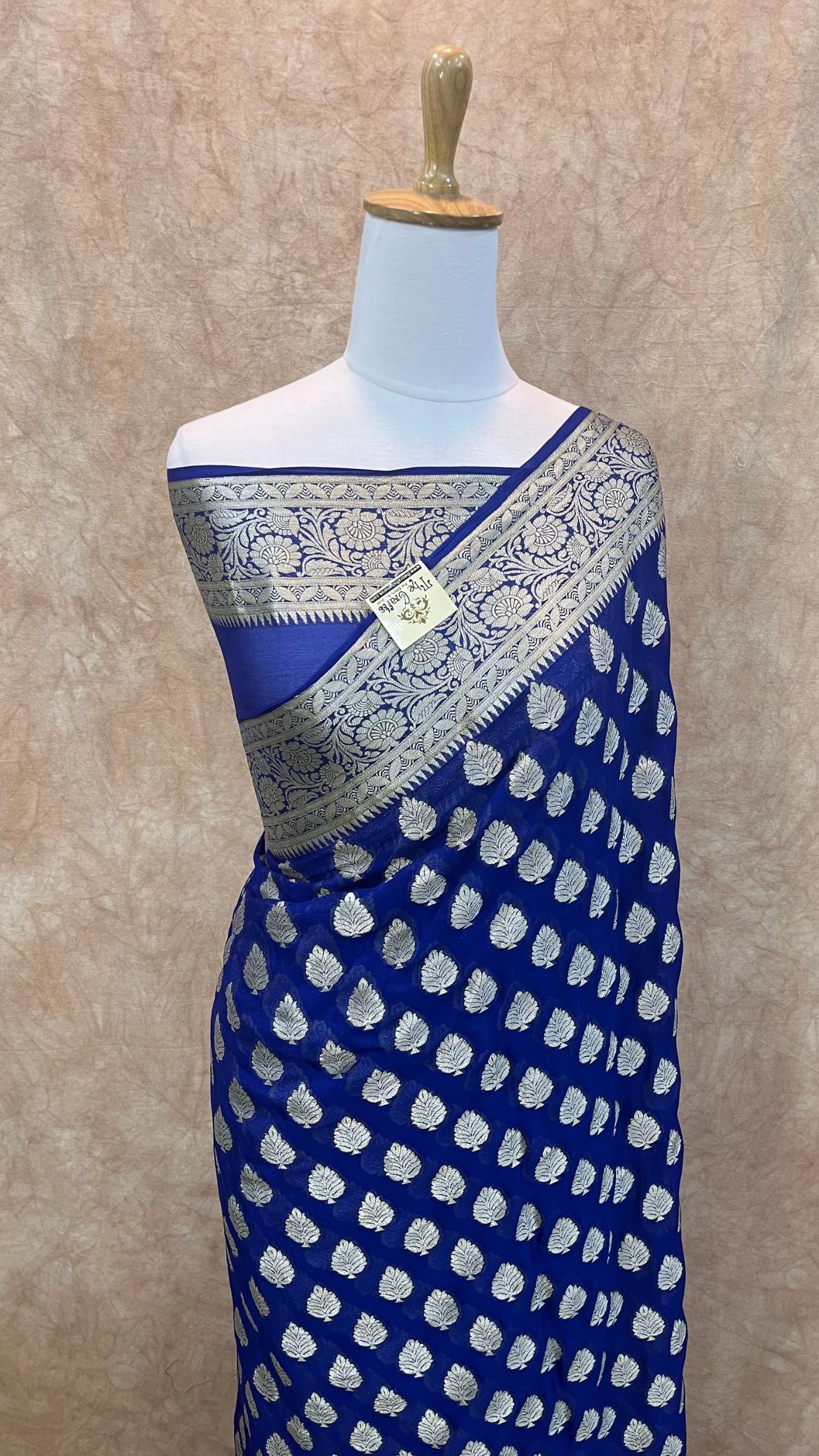 Pure Khaddi Chiffon Banarasi Saree