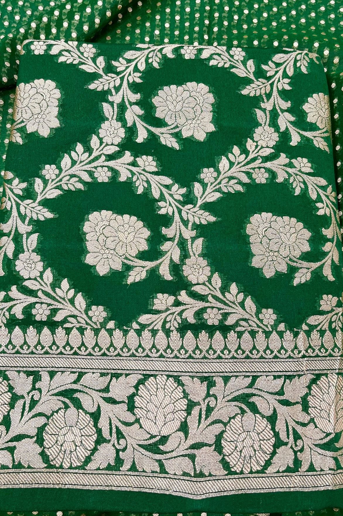 Khaddi Georgette Banarasi Dress Material