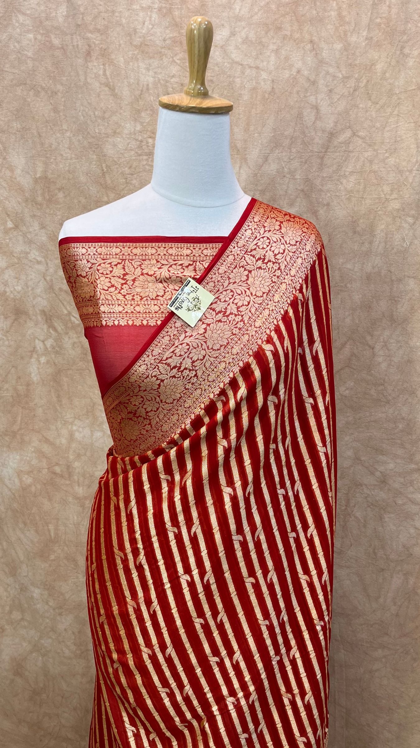 Pure Khaddi Chiffon Banarasi Saree