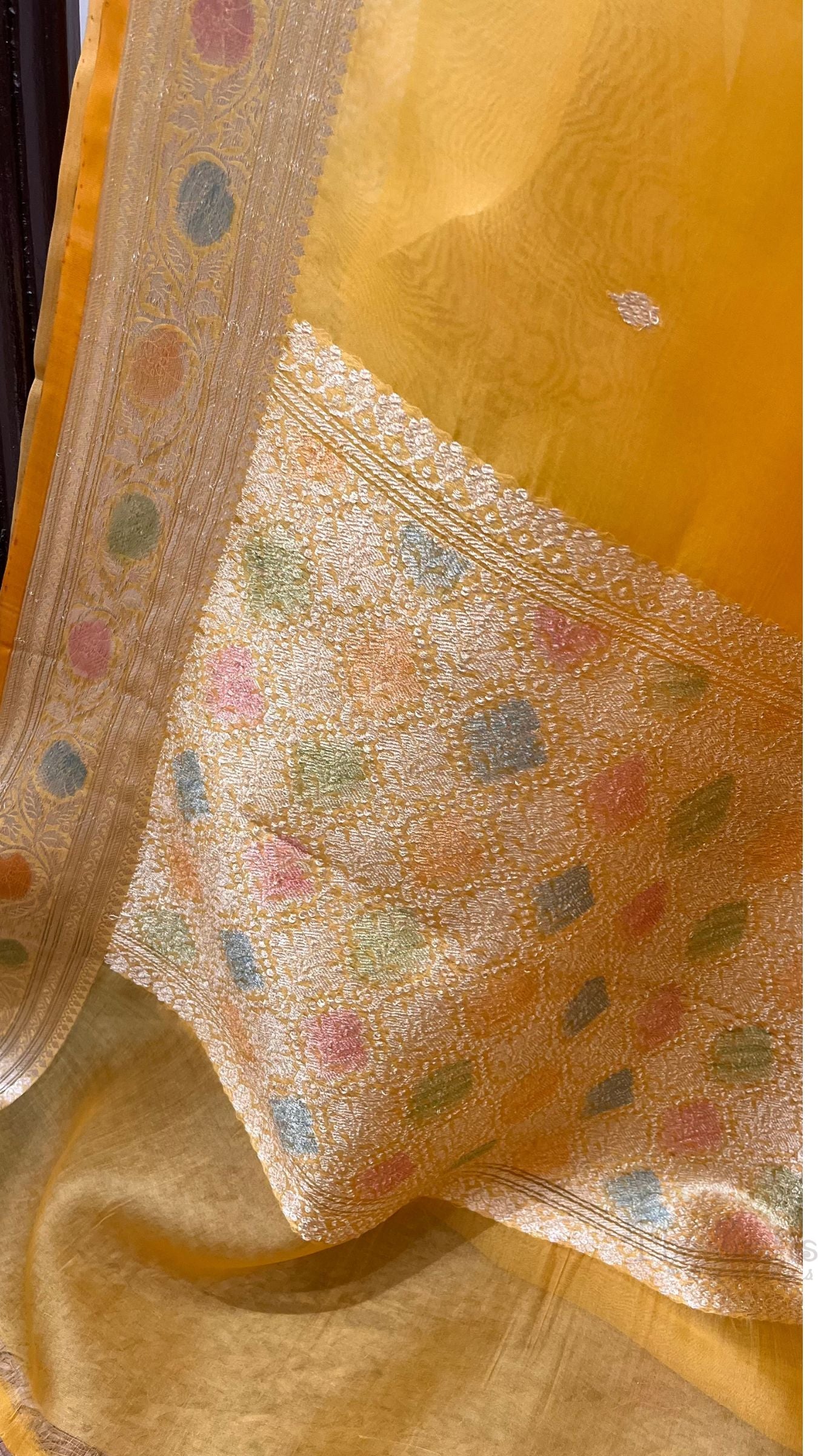 Pure Kora Silk Handloom Banarasi Saree