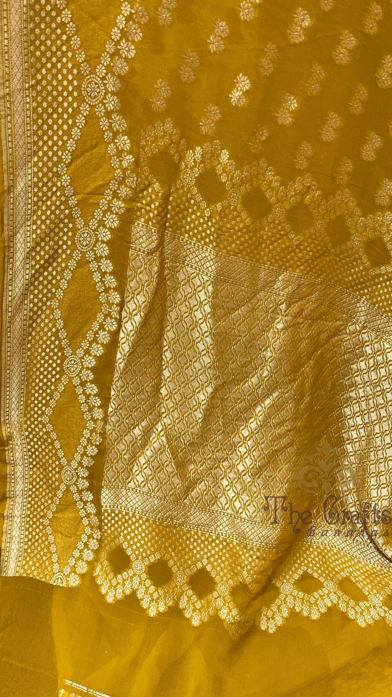 Khaddi Georgette Handloom Banarasi Saree
