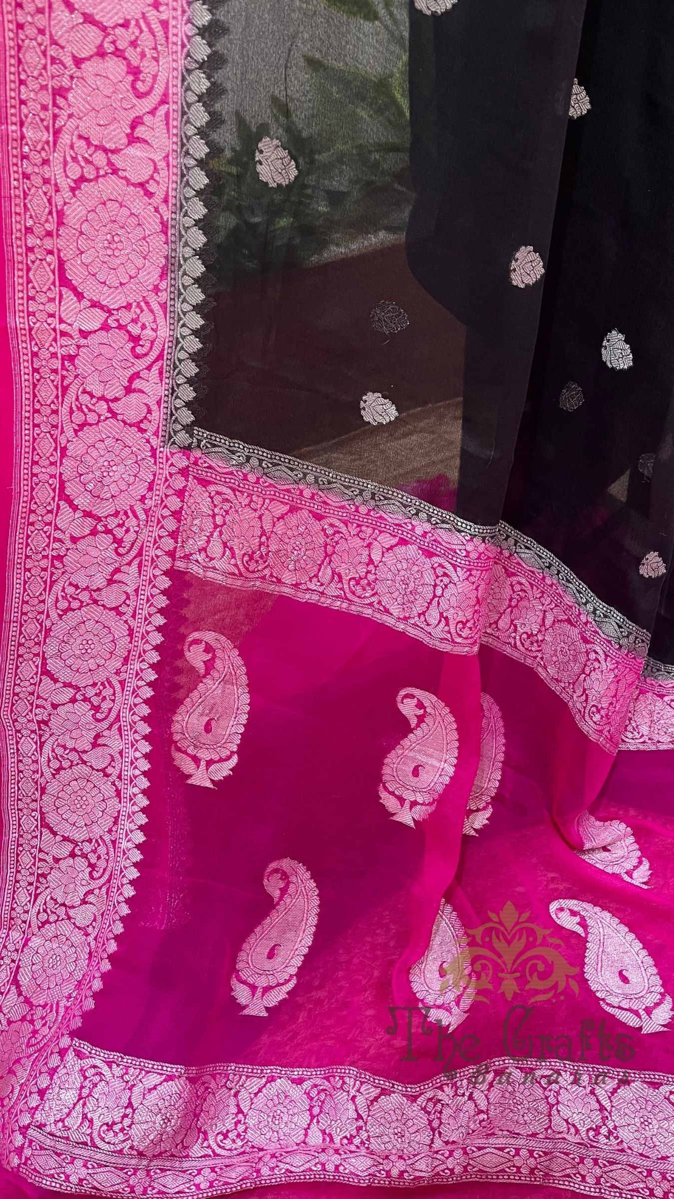 Pure Georgette Handloom Banarasi Saree