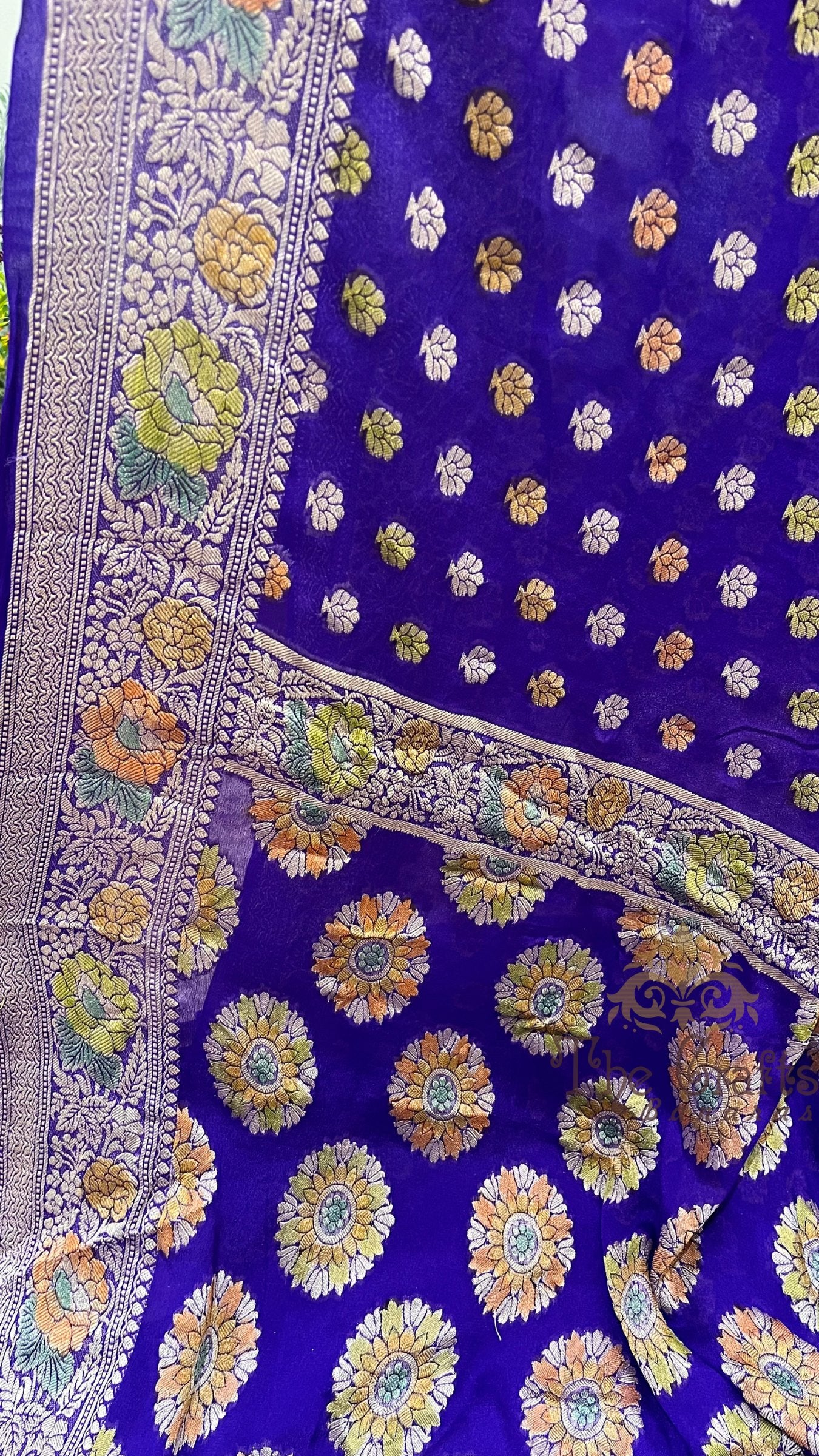 Pure Khaddi Chiffon Banarasi Saree