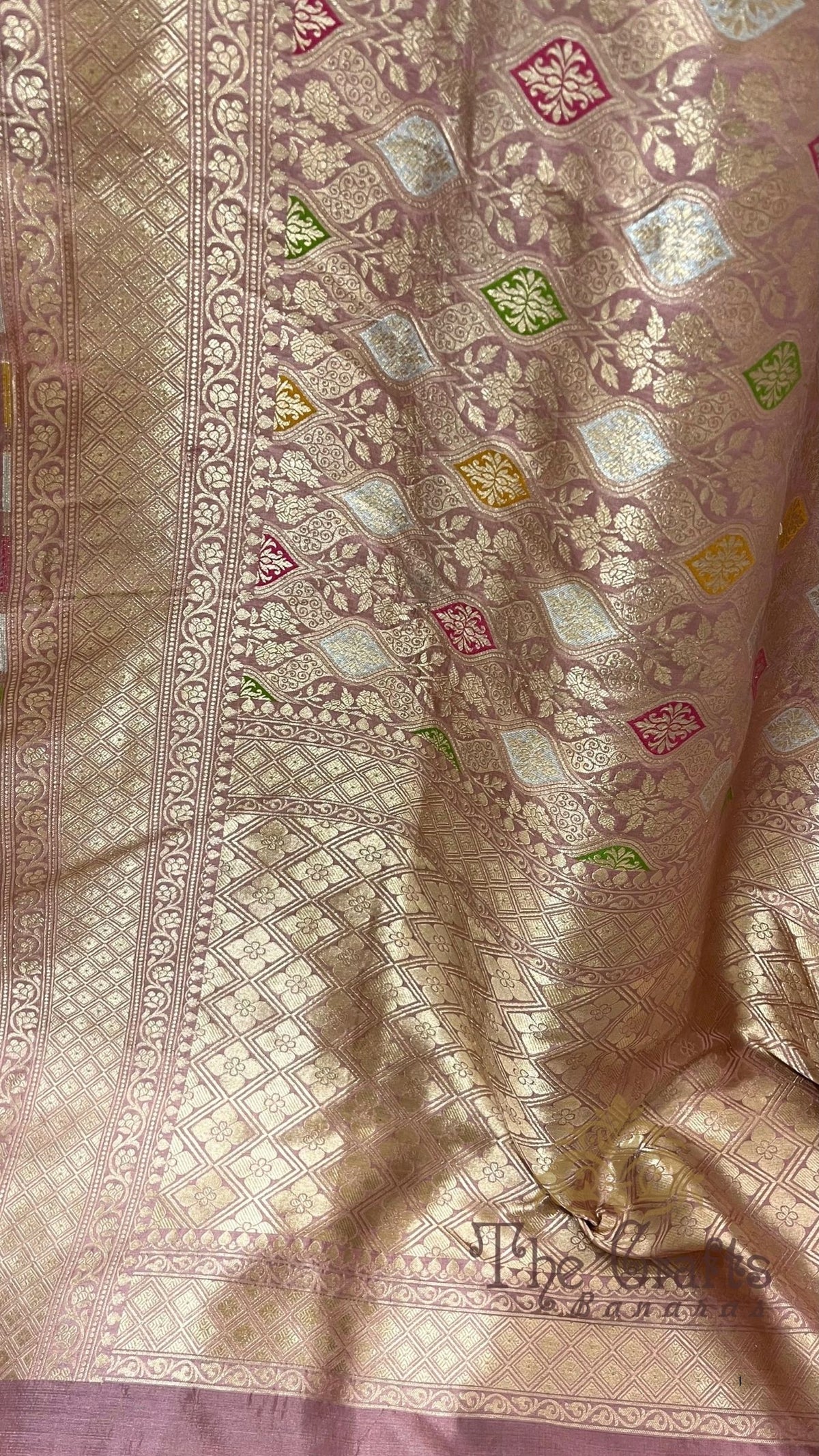 Pure Katan Silk Handloom Banarasi Saree - Tanchui Brocade Meenakari