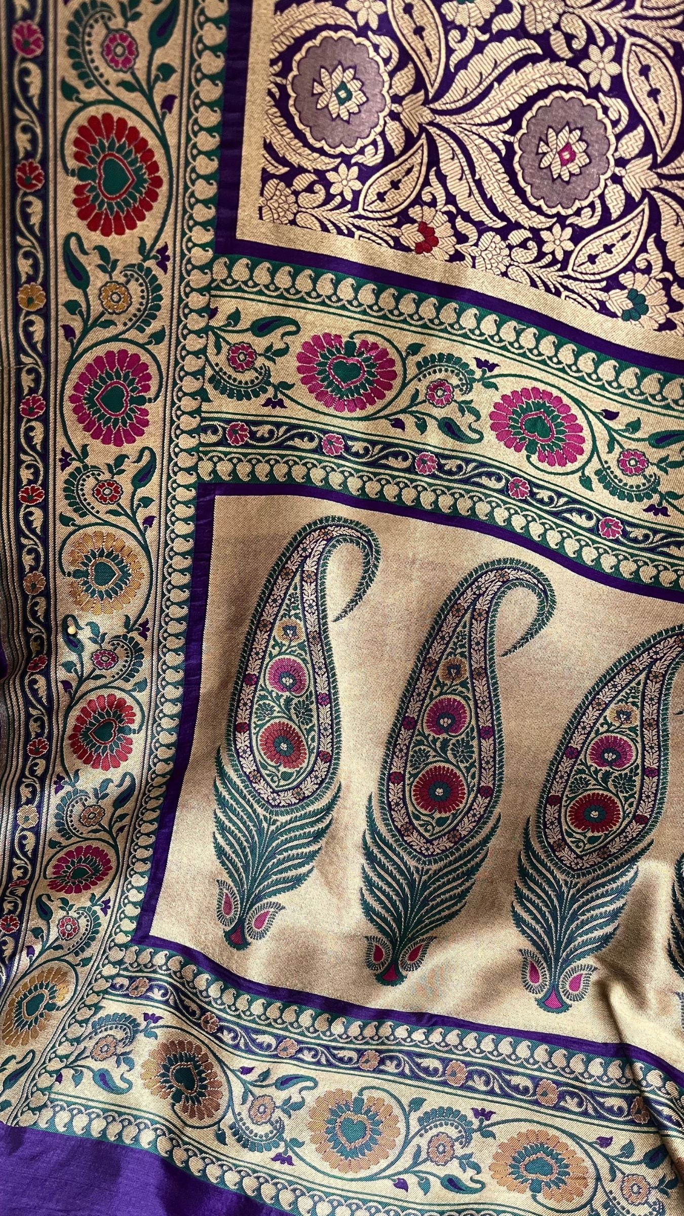 Pure Katan Silk Handloom Banarasi Saree - Tanchui Brocade Meena