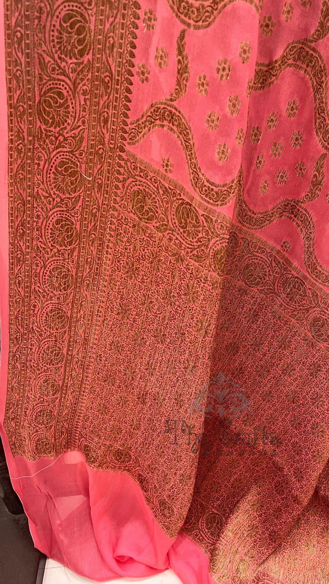 Pure Khaddi Chiffon Banarasi Saree
