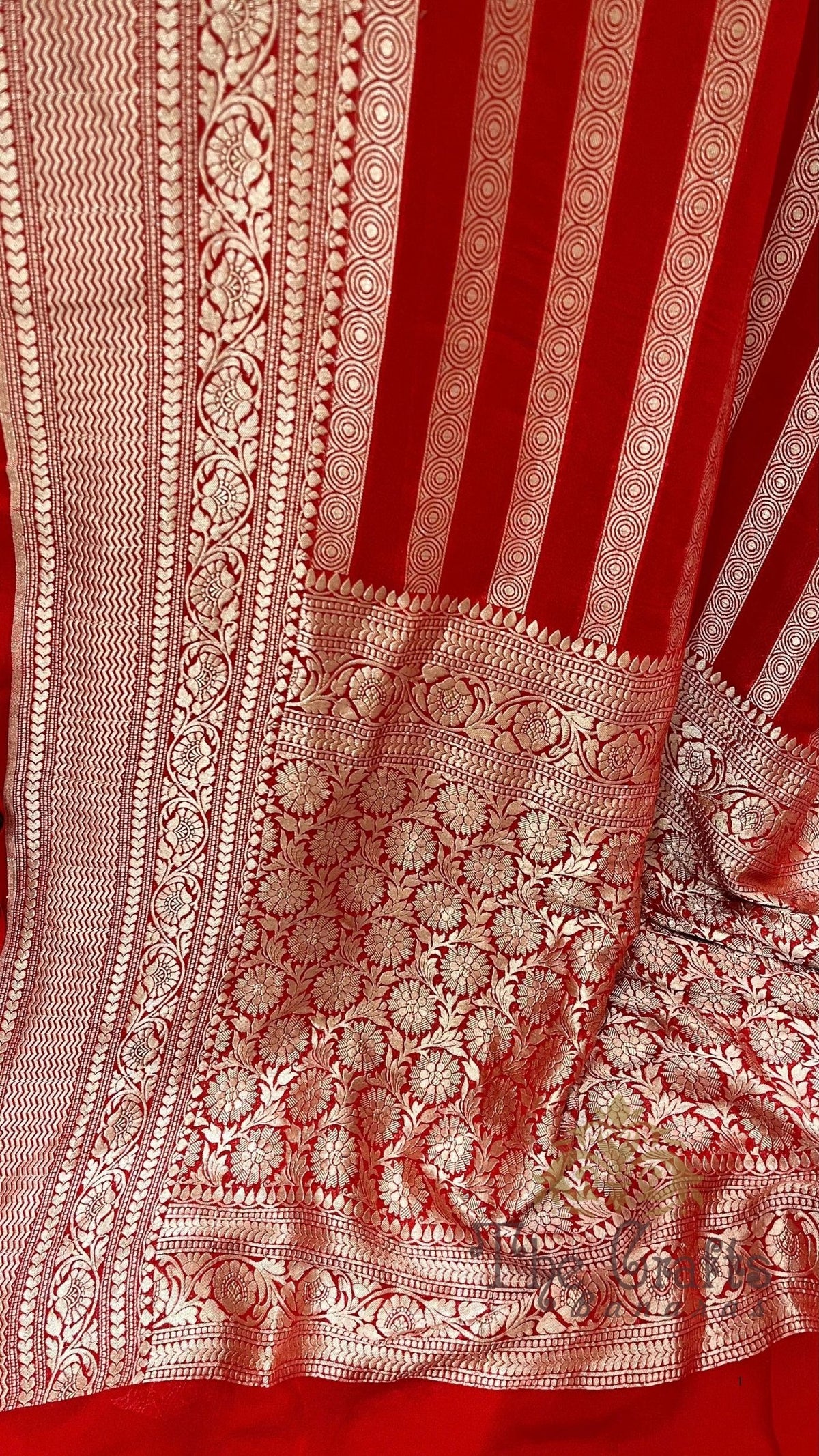 Khaddi Georgette Handloom Banarasi Saree