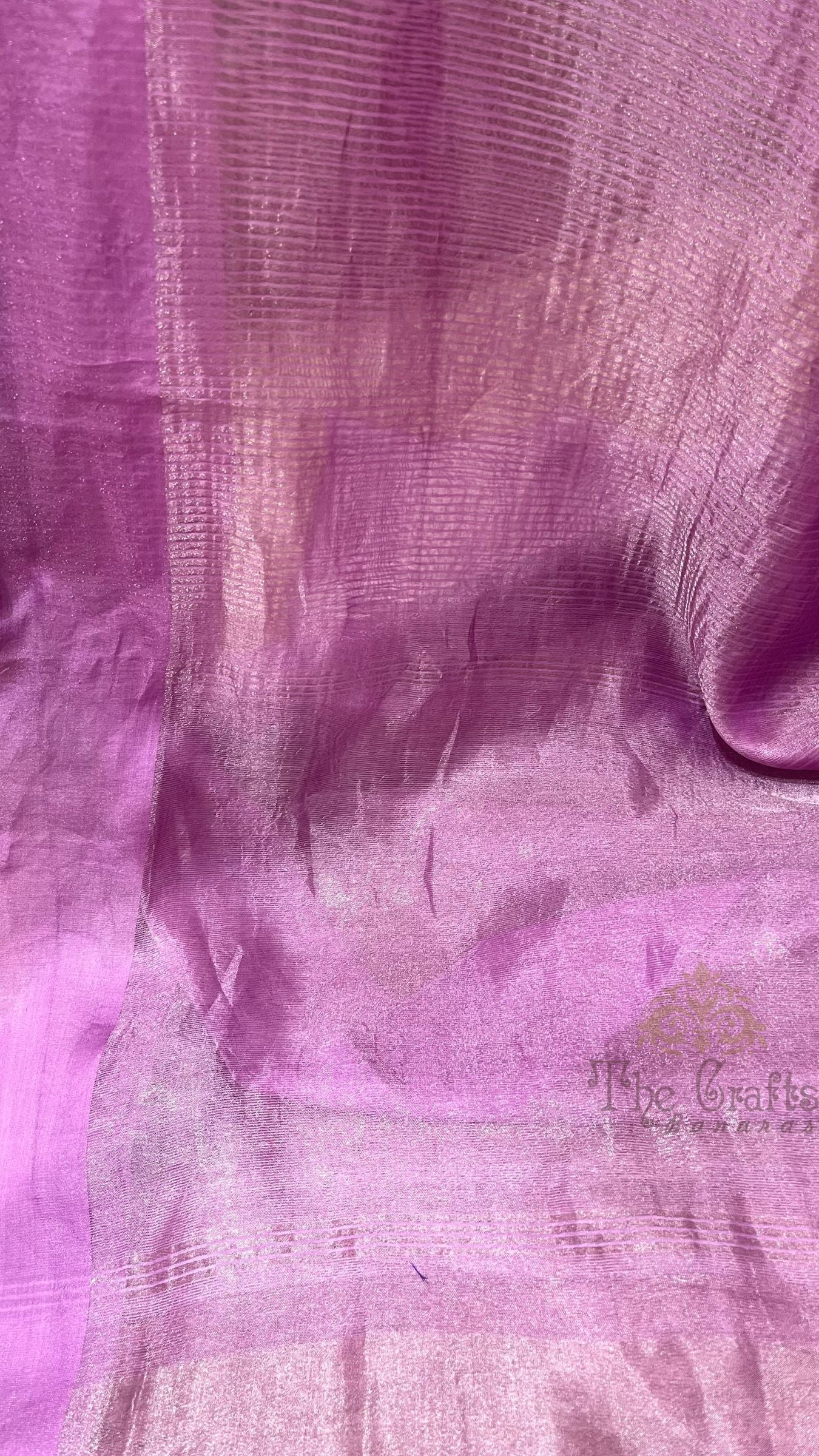 Pure Tissue Silk Handloom Banarasi Saree - with Satin Border
