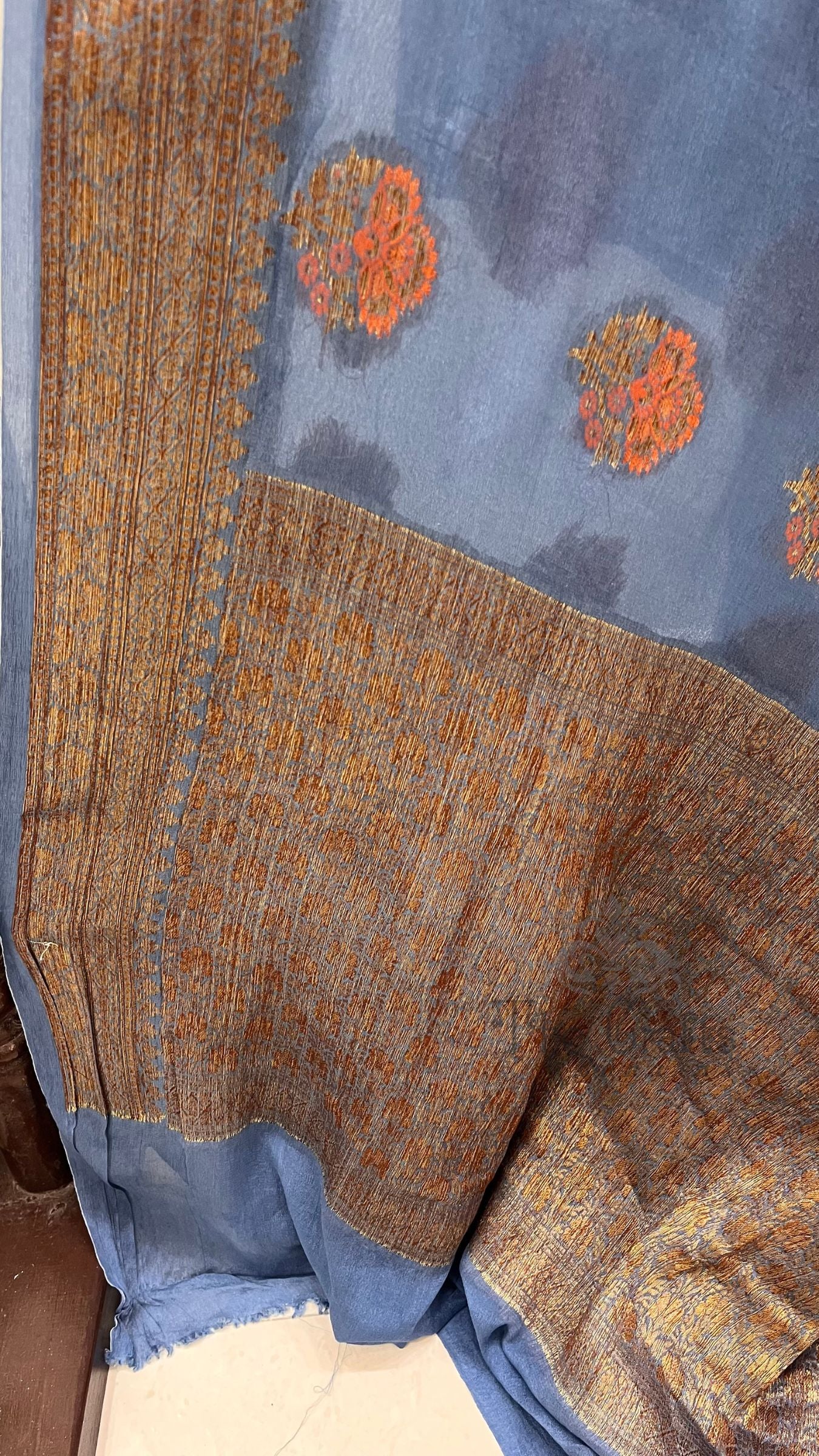 Pure Khaddi Chiffon Banarasi Saree