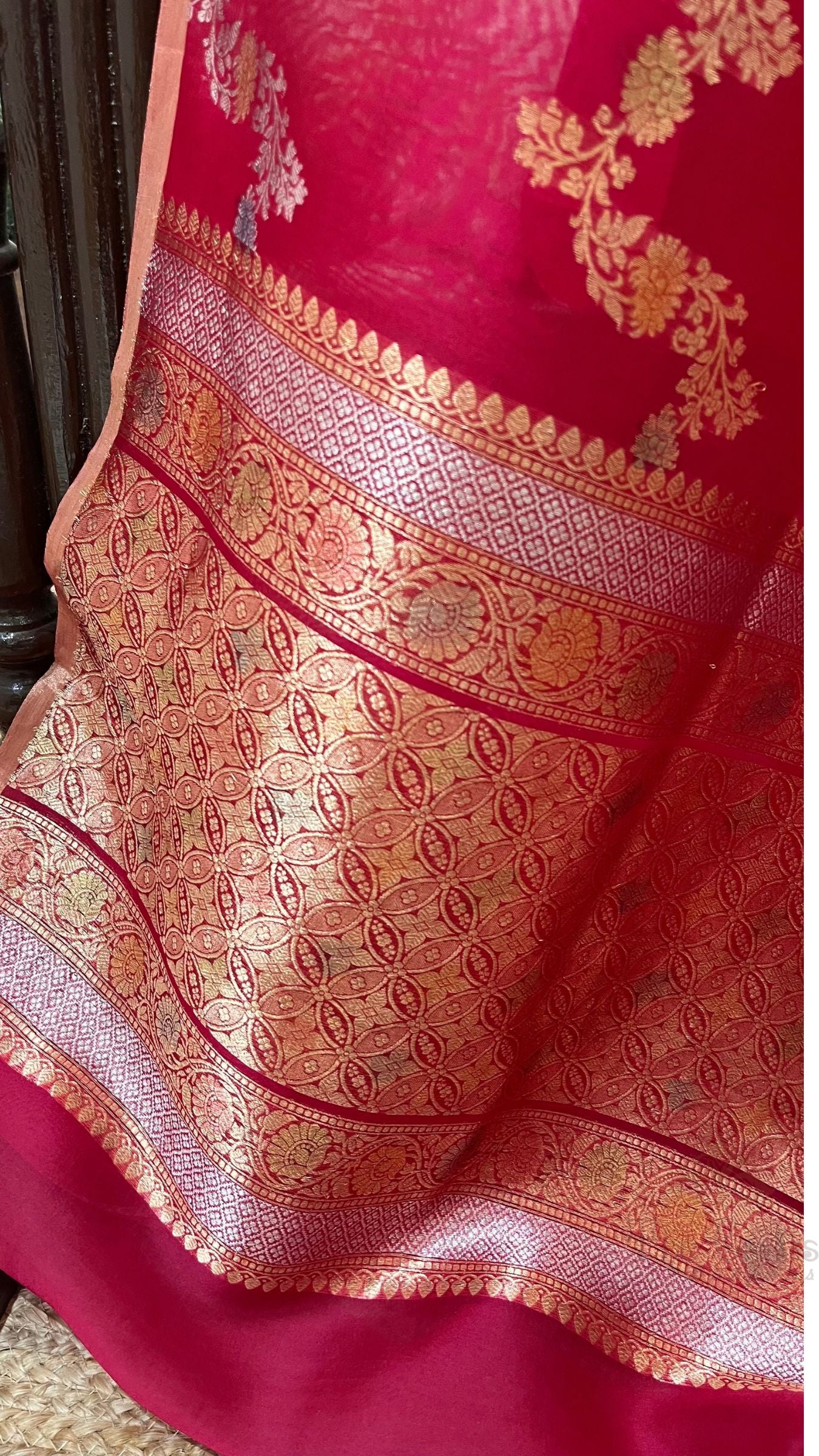 Pure Kora Silk Handloom Banarasi Saree
