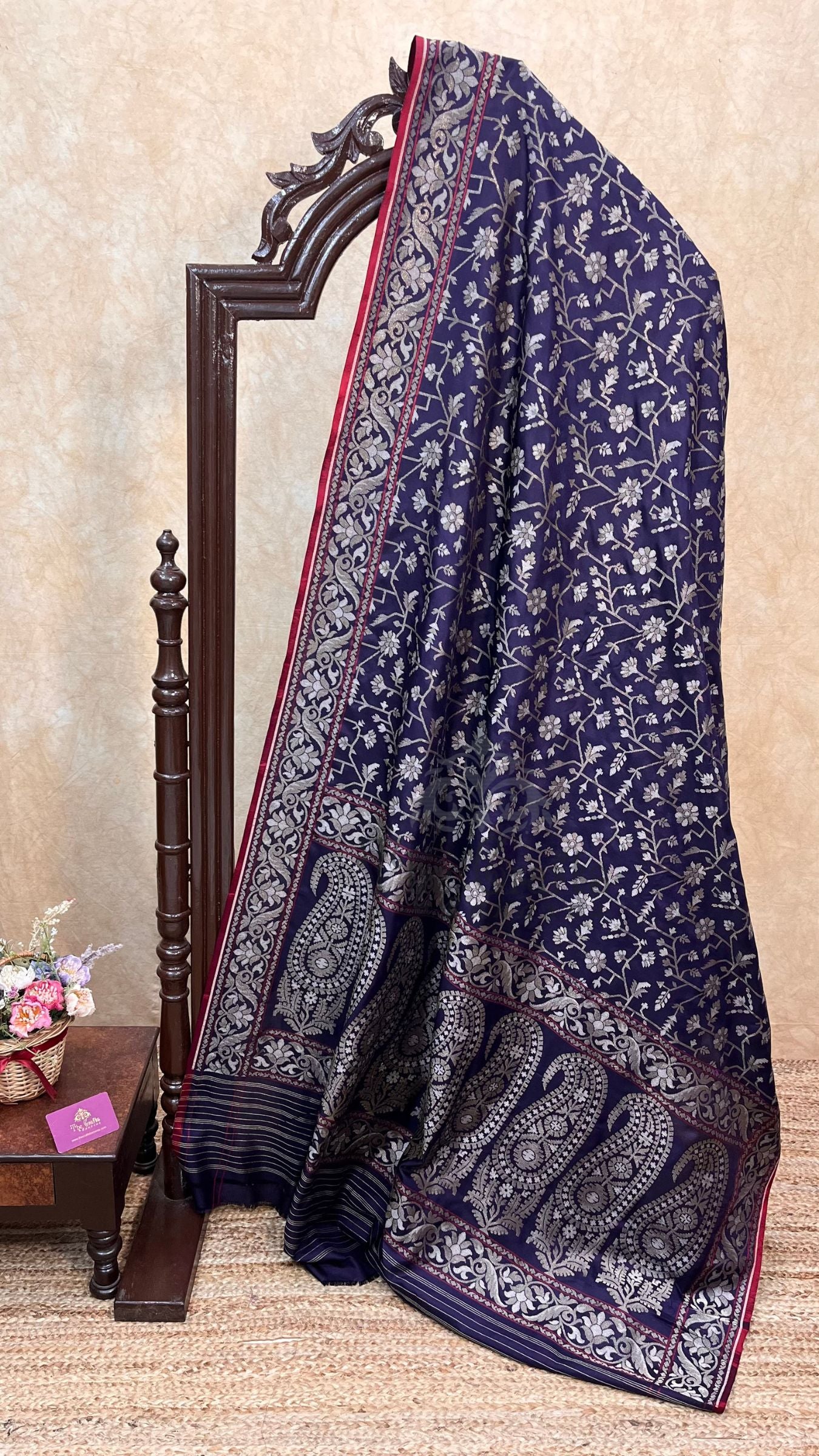 Pure Ektara Cotton Jamdani Banarasi Saree - Alfi