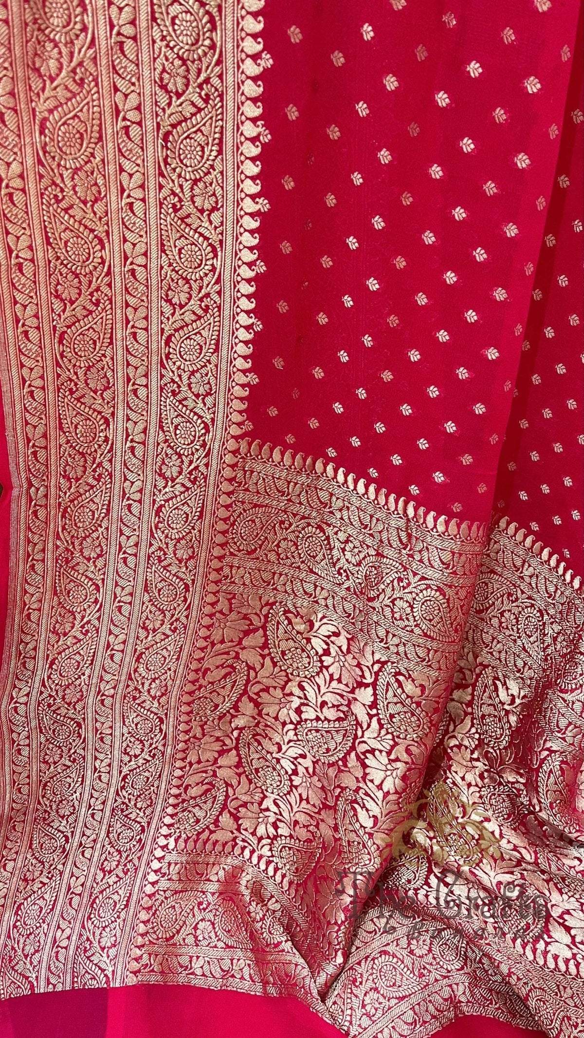 Khaddi Georgette Handloom Banarasi Saree