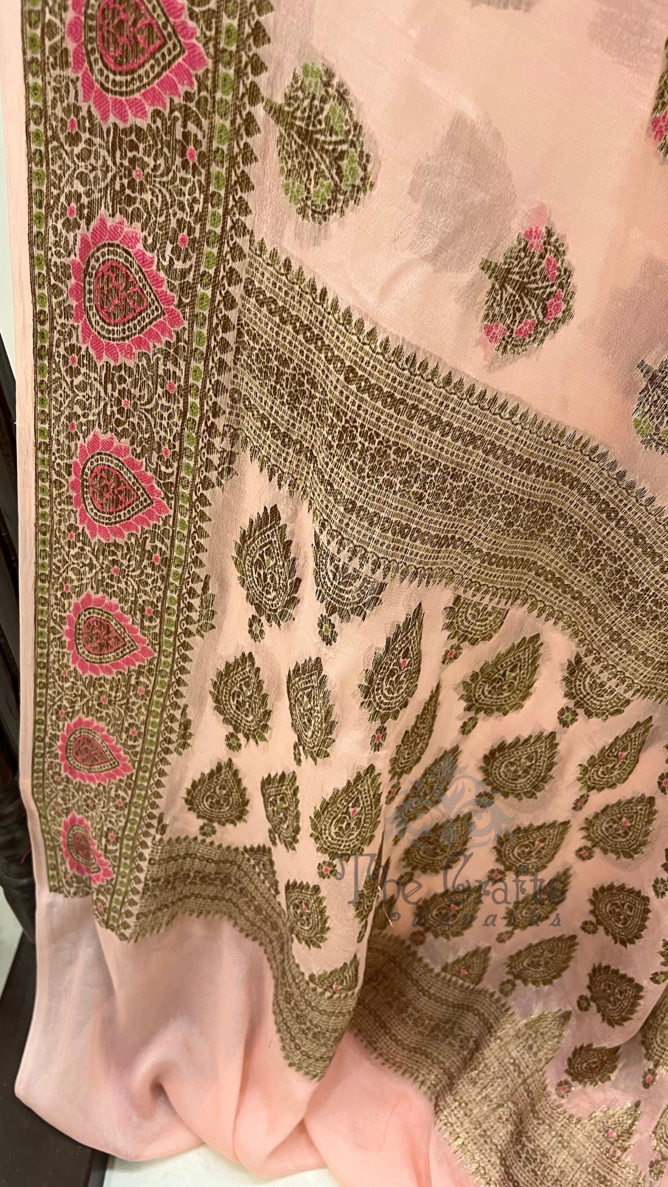 Pure Khaddi Chiffon Banarasi Saree