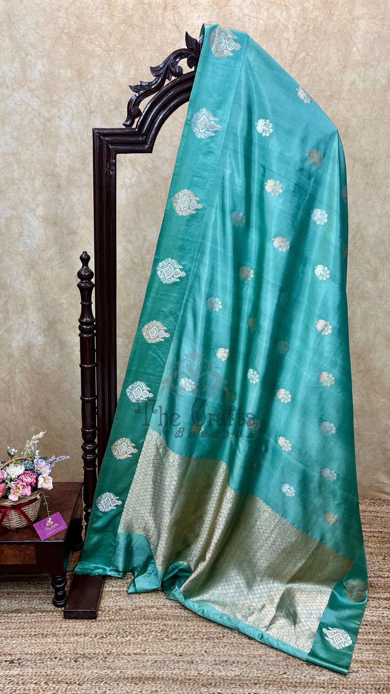 Pure  Mango Silk Handloom Banarasi Saree