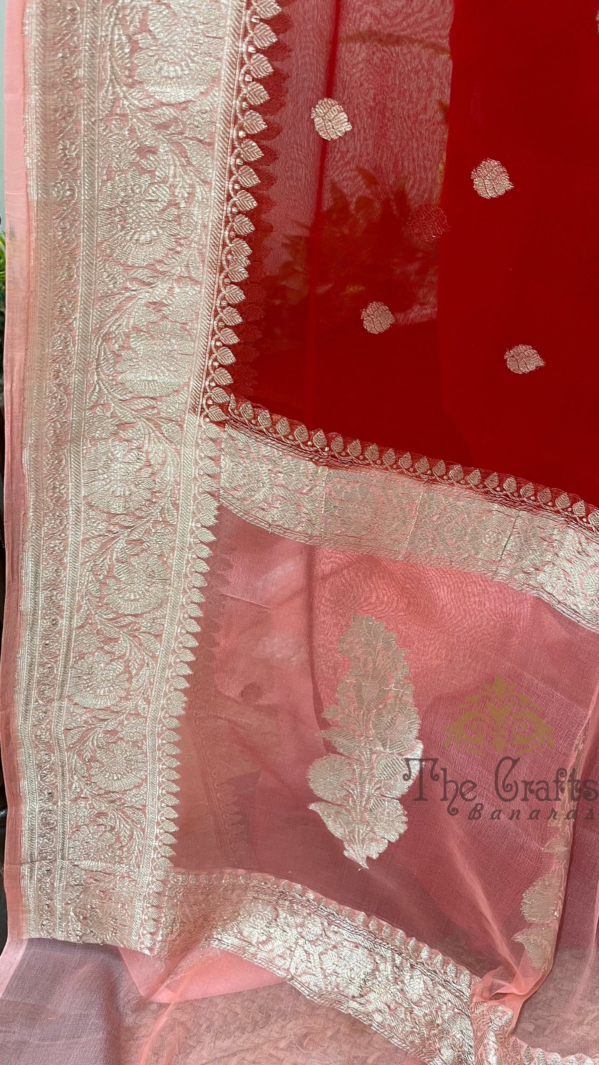 Pure Georgette Handloom Banarasi Saree