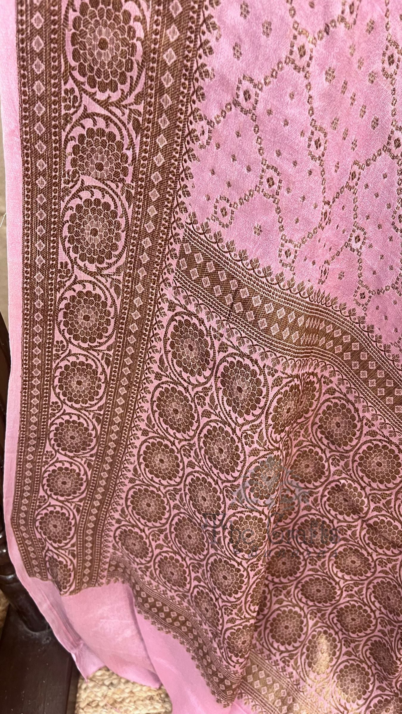 Pure Khaddi Chiffon Banarasi Saree