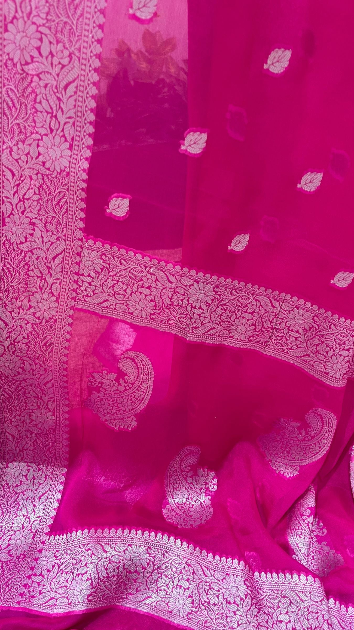 Pure Khaddi Chiffon Banarasi Saree