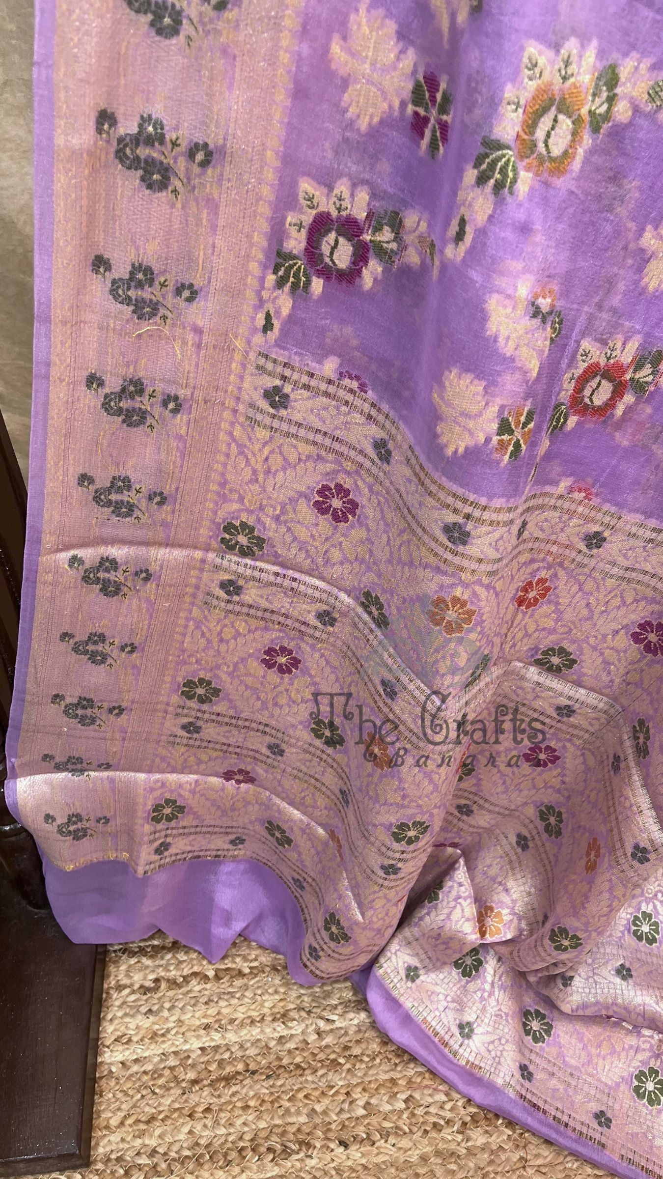 Pure Khaddi Chiffon Banarasi Saree