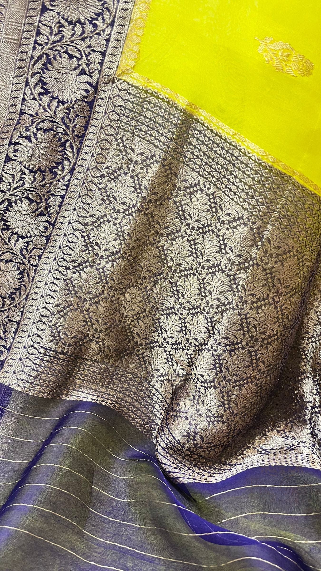 Pure Kora Silk Handloom Banarasi Saree