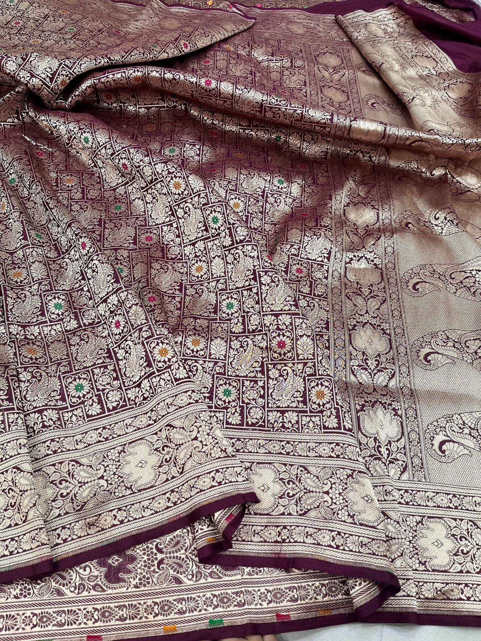 Pure Katan Silk Handloom Banarasi Saree - Tanchui Brocade Meena