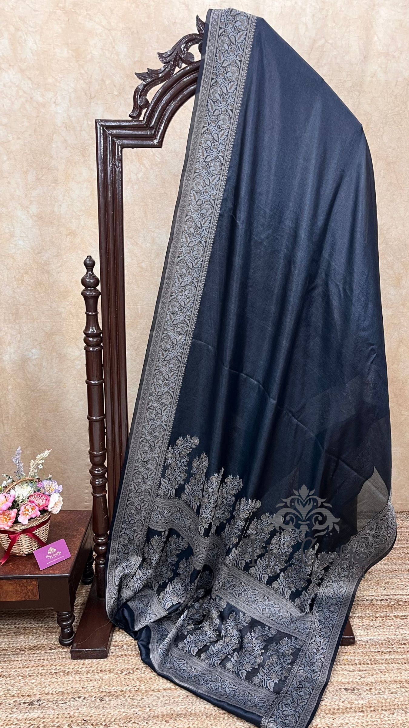 Pure Butter Crepe Banarasi Saree