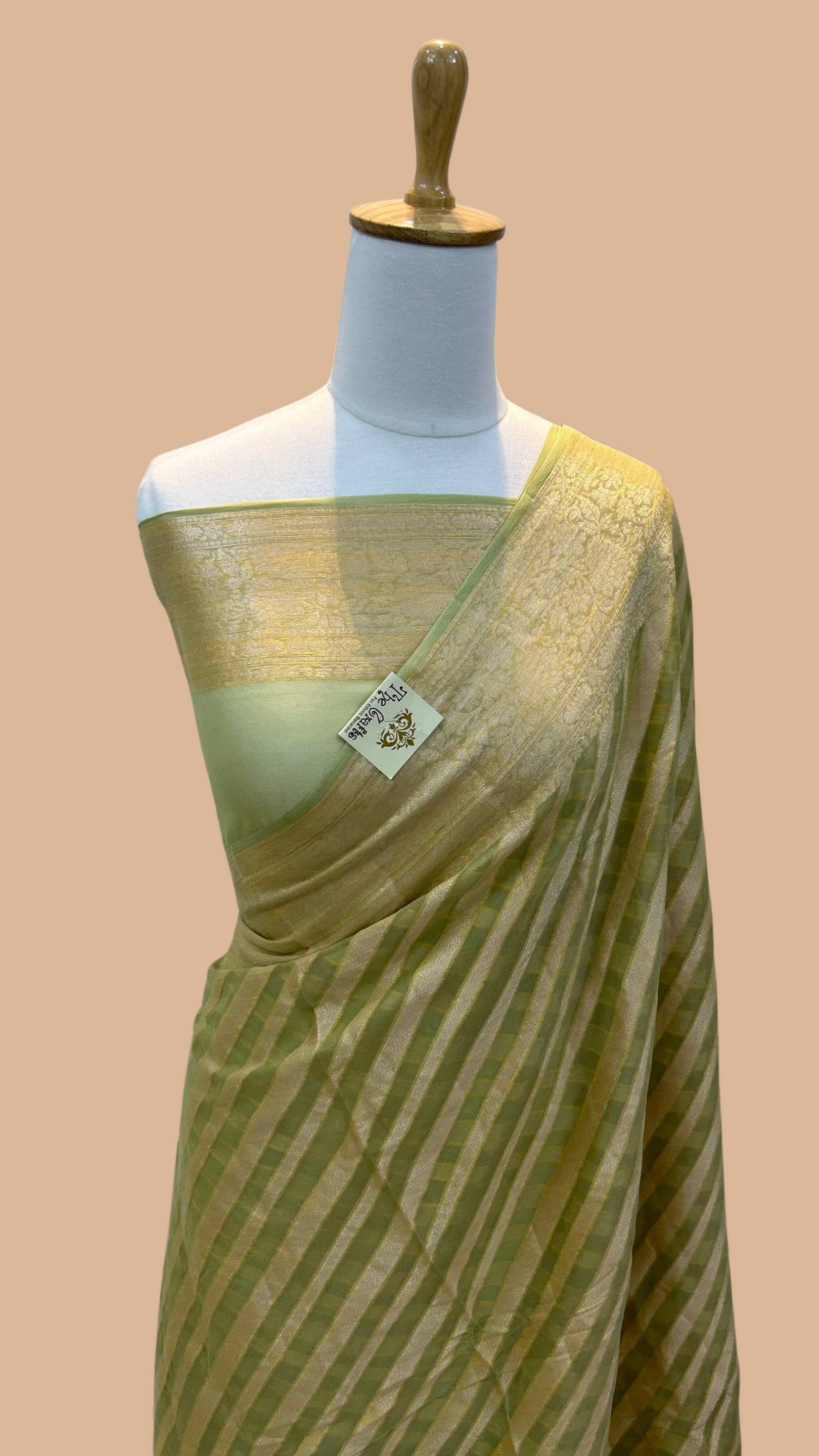 Pure Khaddi Chiffon Banarasi Saree