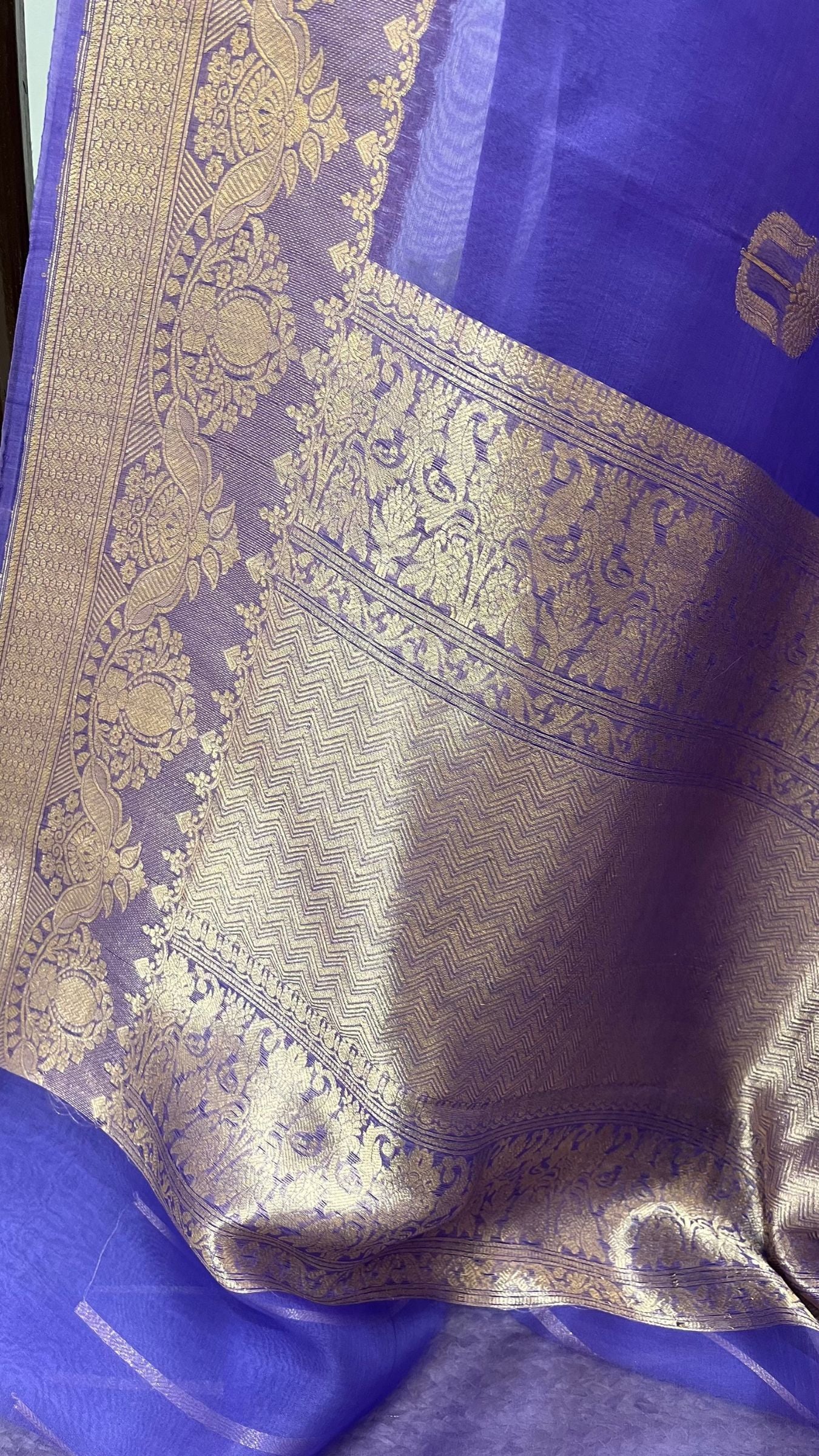 Pure Kora Silk Handloom Banarasi Saree