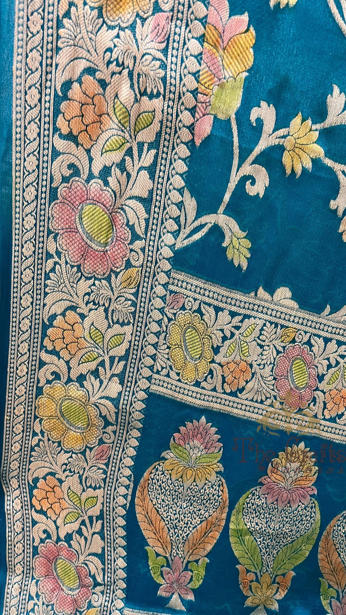 Pure Khaddi Chiffon Banarasi Saree