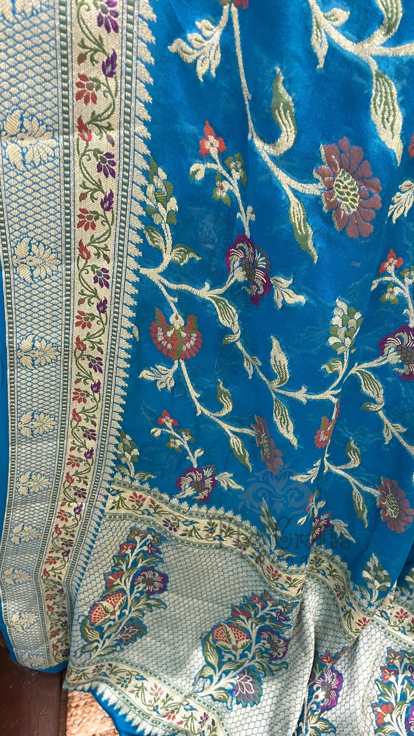 Pure Khaddi Chiffon Banarasi Saree