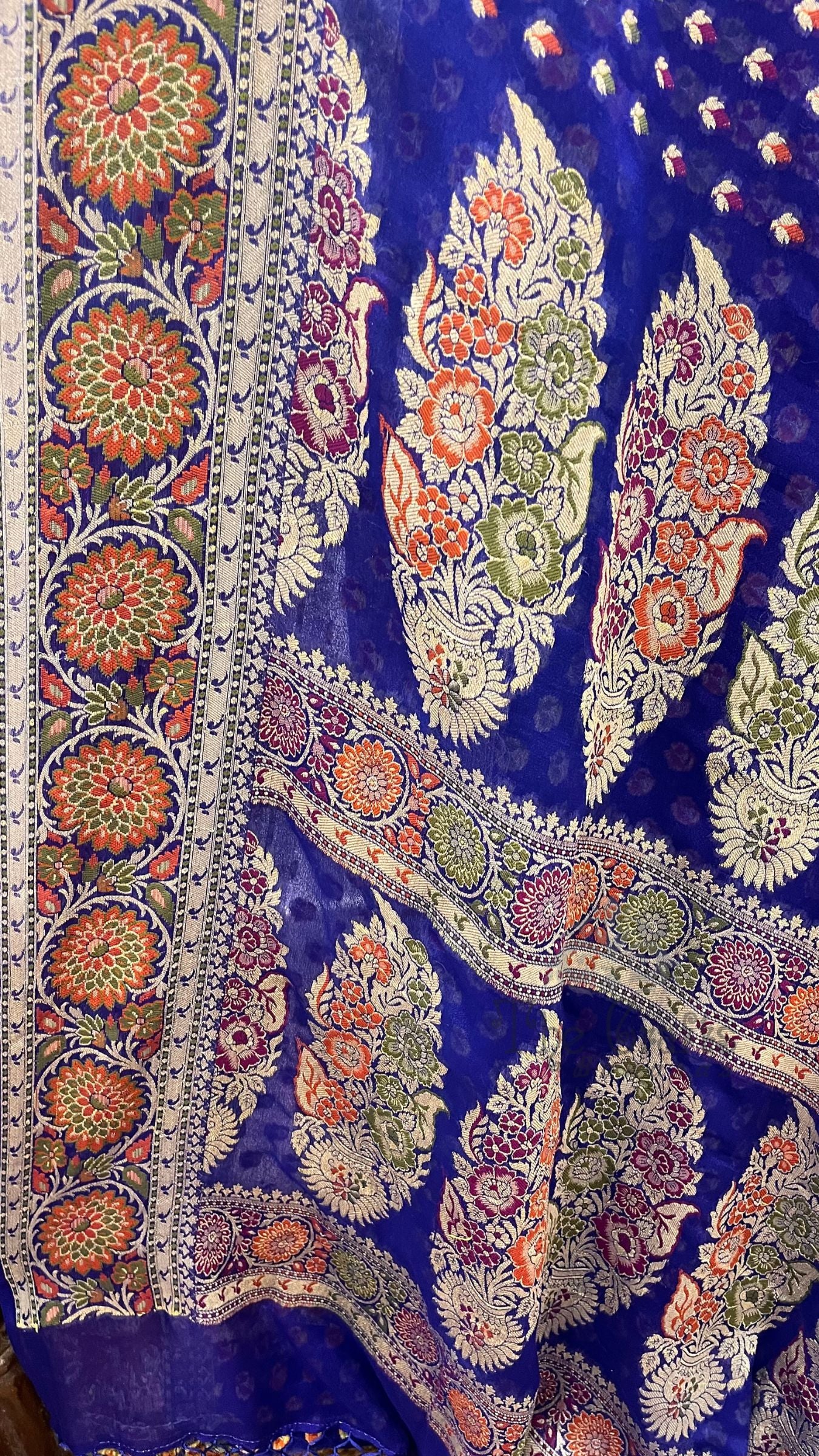 Pure Khaddi Chiffon Banarasi Saree