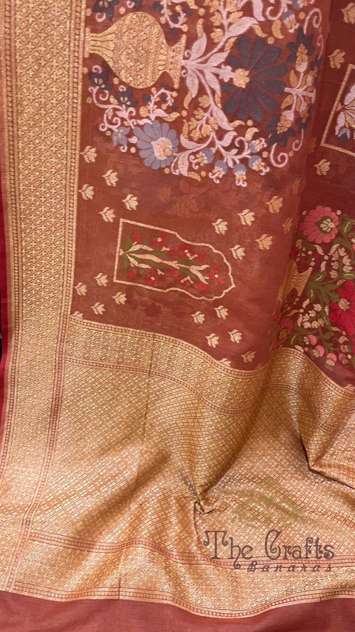 Pure Ektara Cotton Jamdani Banarasi Saree - Tilfi