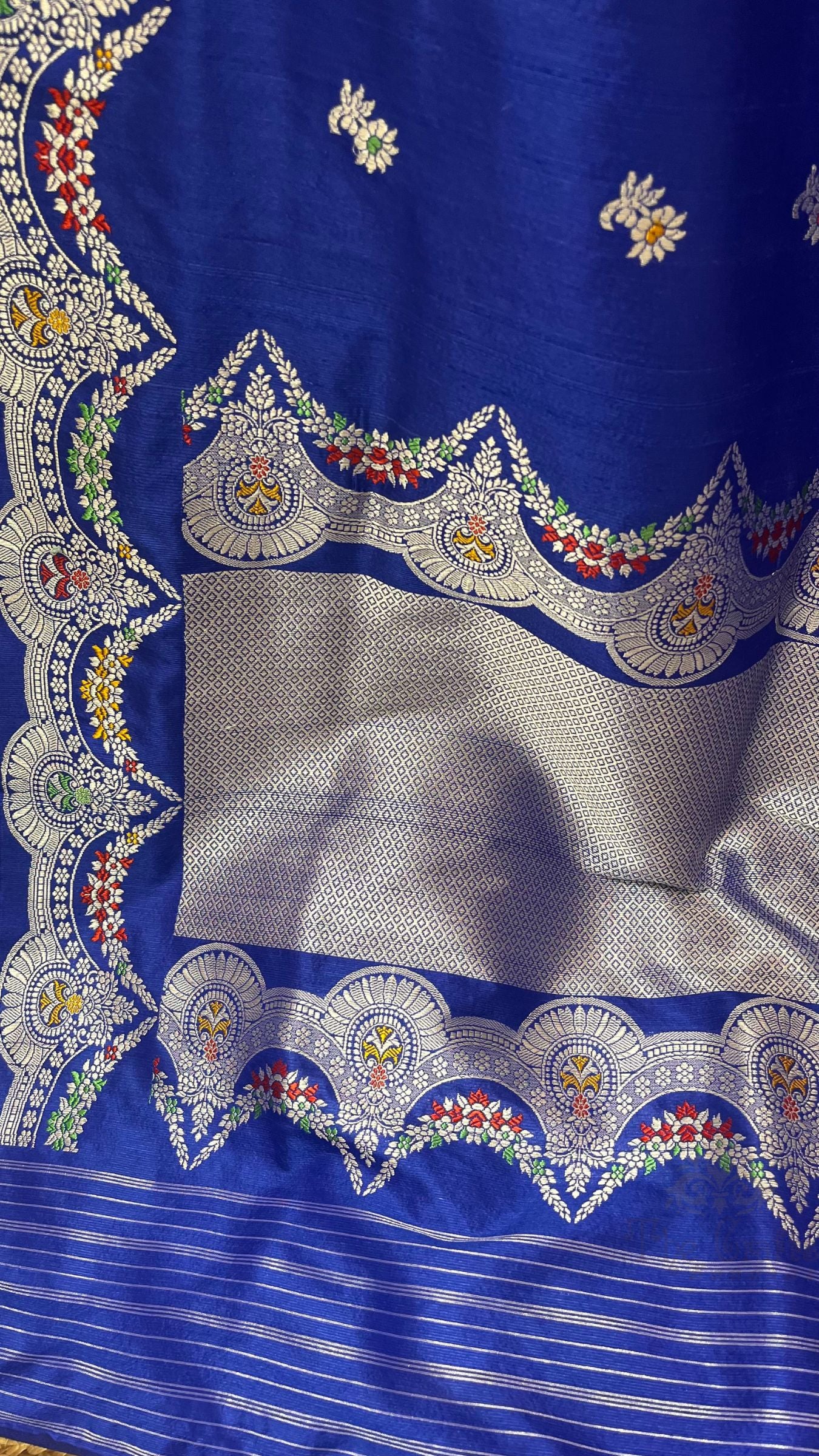 Tussar Georgette Handloom Banarasi Saree - Meenakari