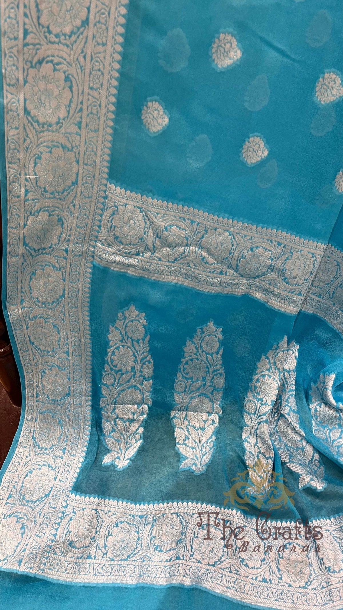 Pure Khaddi Chiffon Banarasi Saree