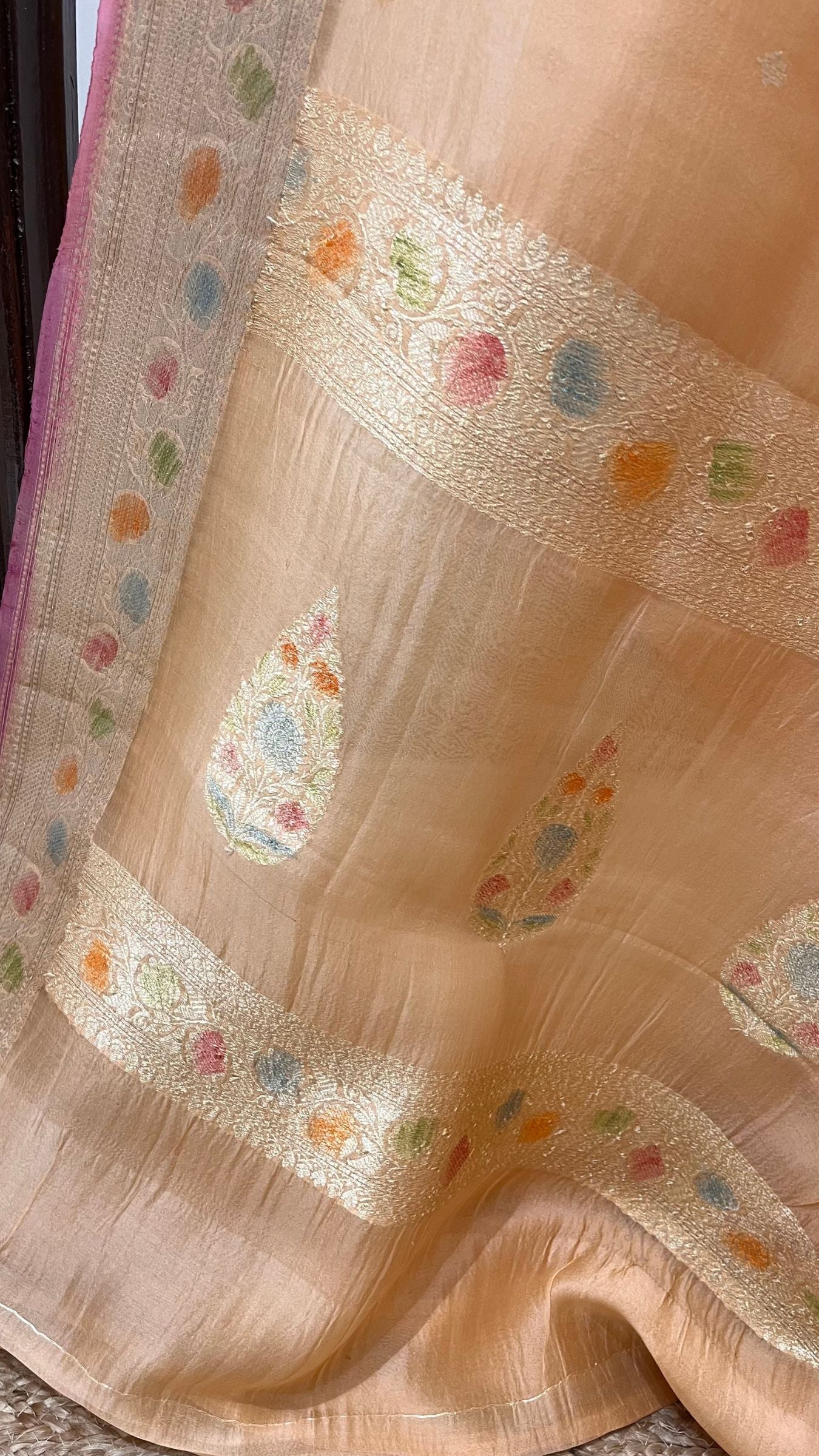 Pure Kora Silk Handloom Banarasi Saree