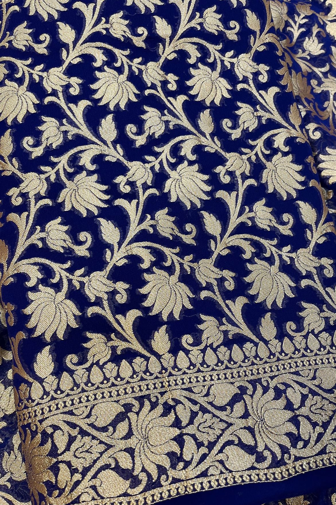 Khaddi Georgette Banarasi Dress Material