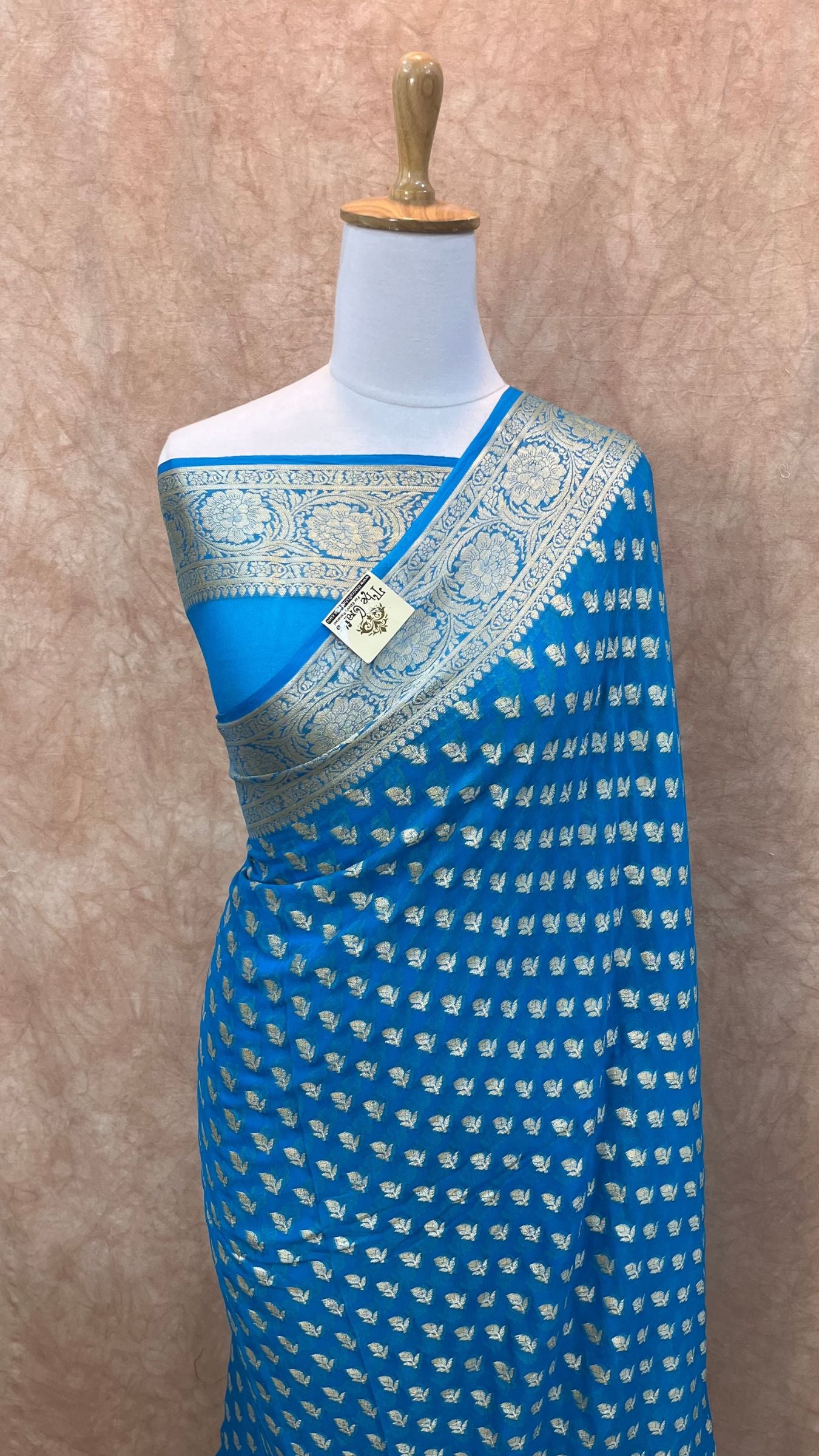 Pure Khaddi Chiffon Banarasi Saree