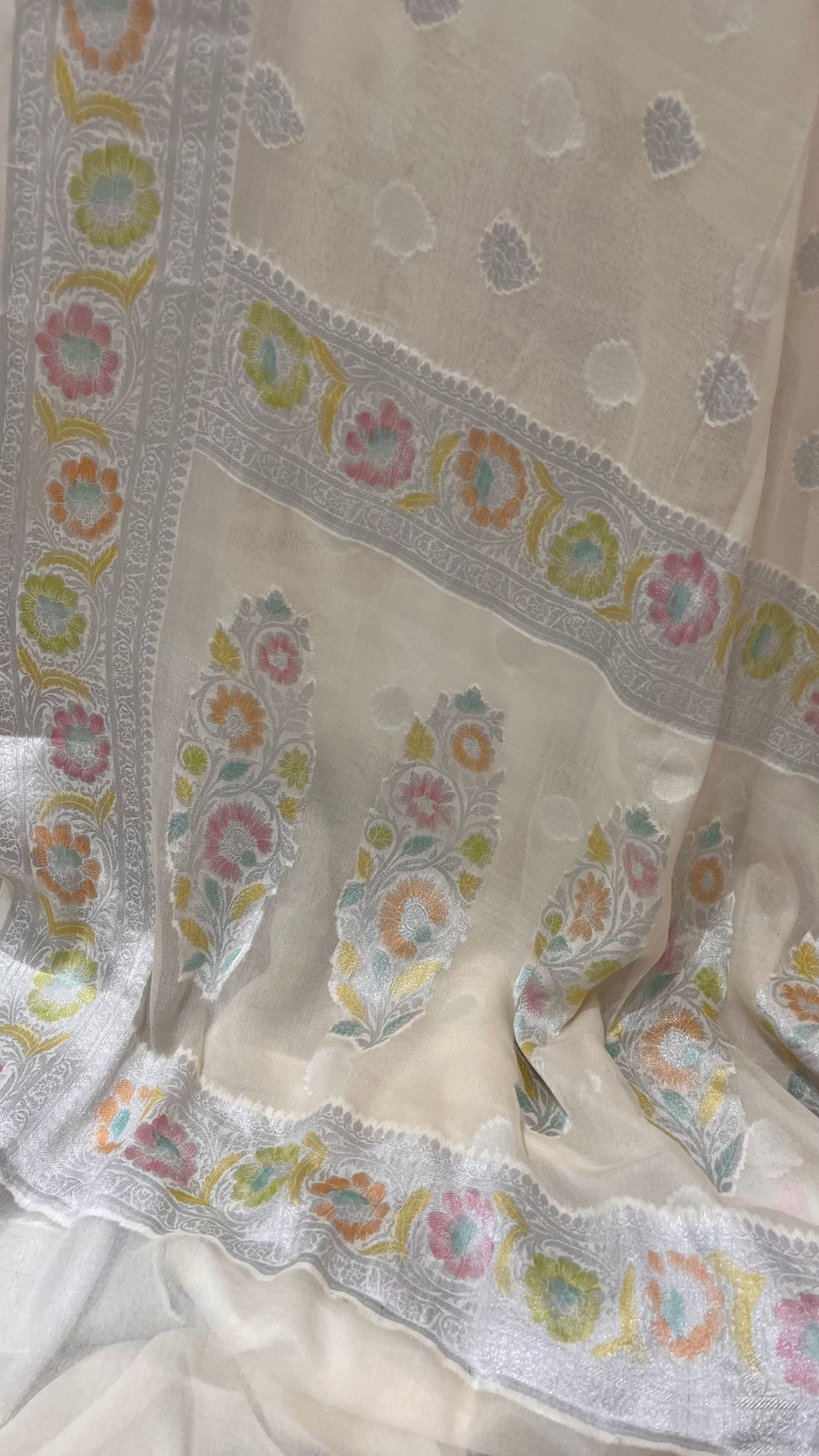 Pure Khaddi Chiffon Banarasi Saree