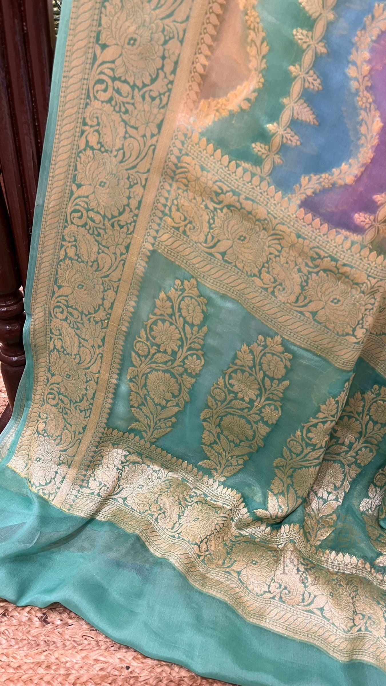 Pure Khaddi Chiffon Banarasi Saree